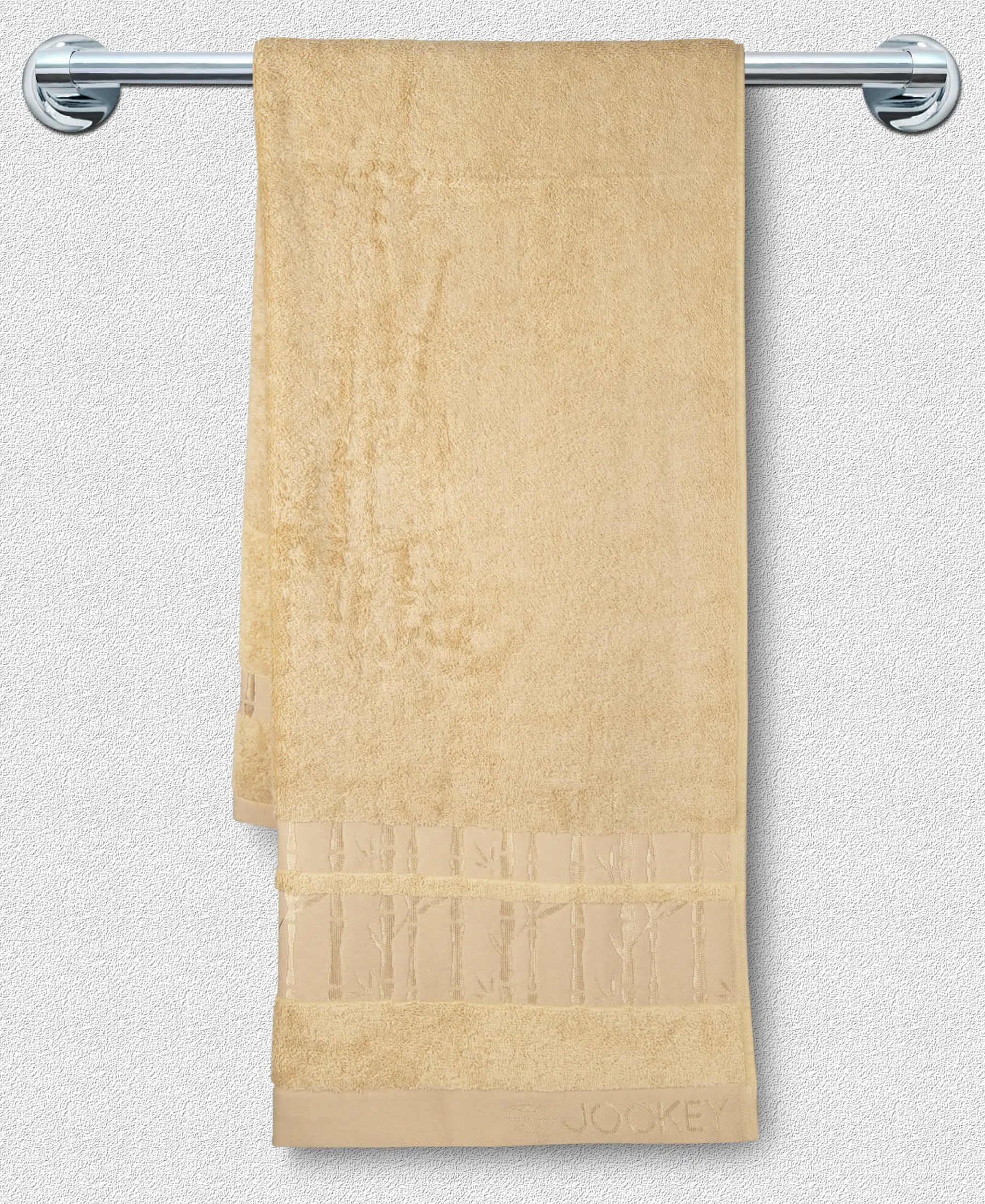 Bamboo Cotton Blend Terry Ultrasoft and Durable Bath Towel with Natural StayFresh Properties - Beige - Image 3