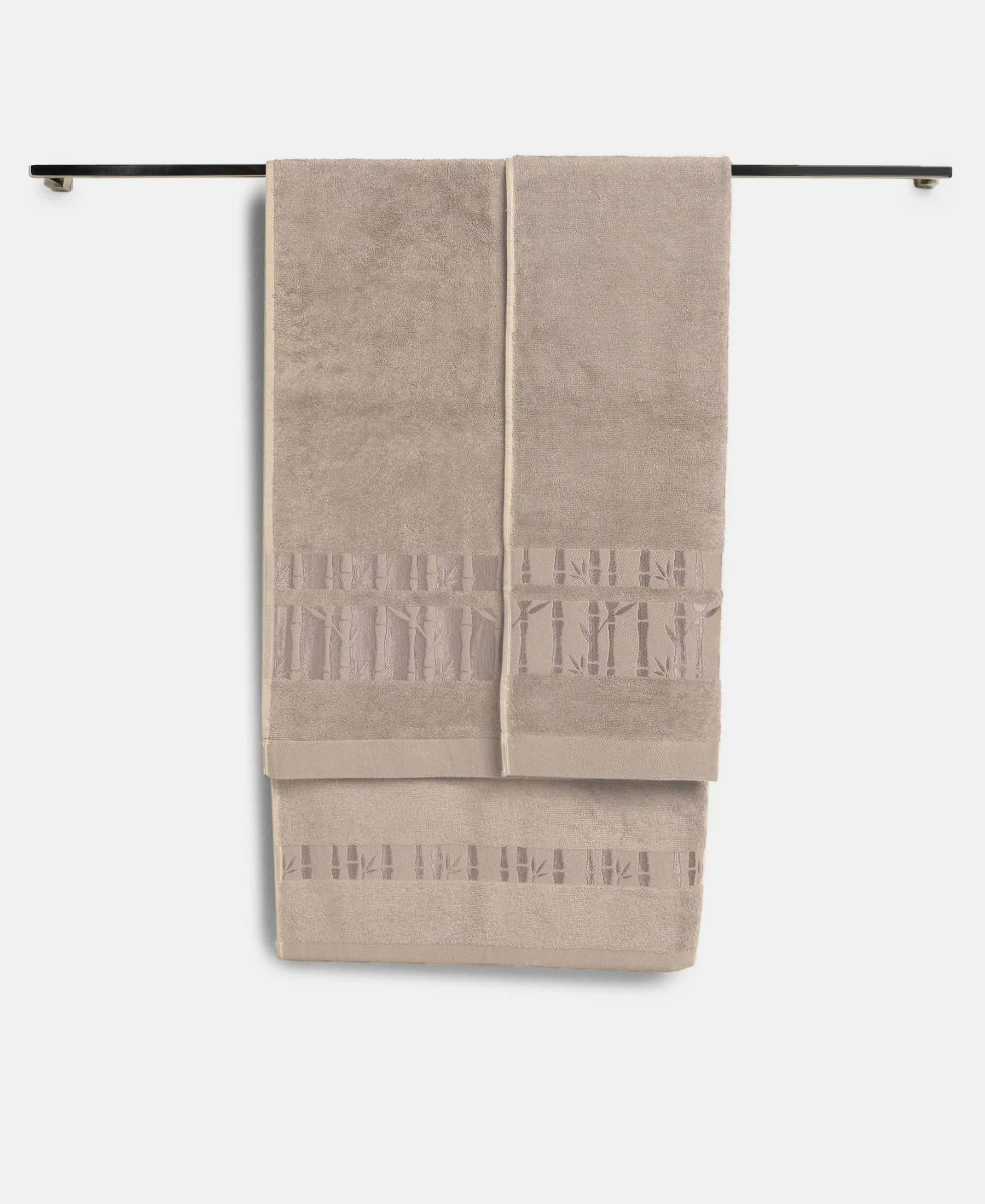 Bamboo Cotton Blend Terry Ultrasoft and Durable Bath Towel with Natural StayFresh Properties - Desert Taupe - Image 4