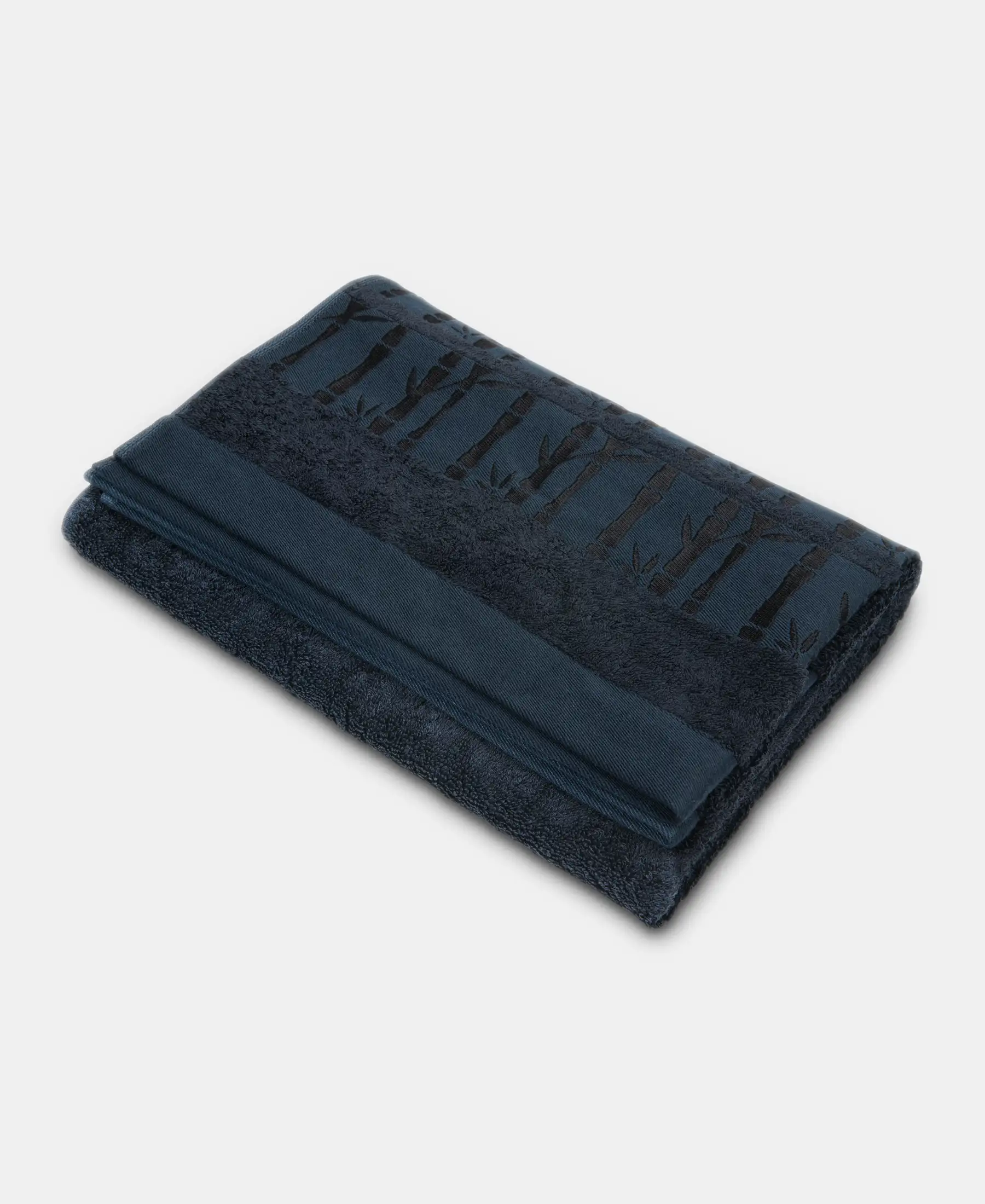 Bamboo Cotton Blend Terry Ultrasoft and Durable Bath Towel with Natural StayFresh Properties - Navy