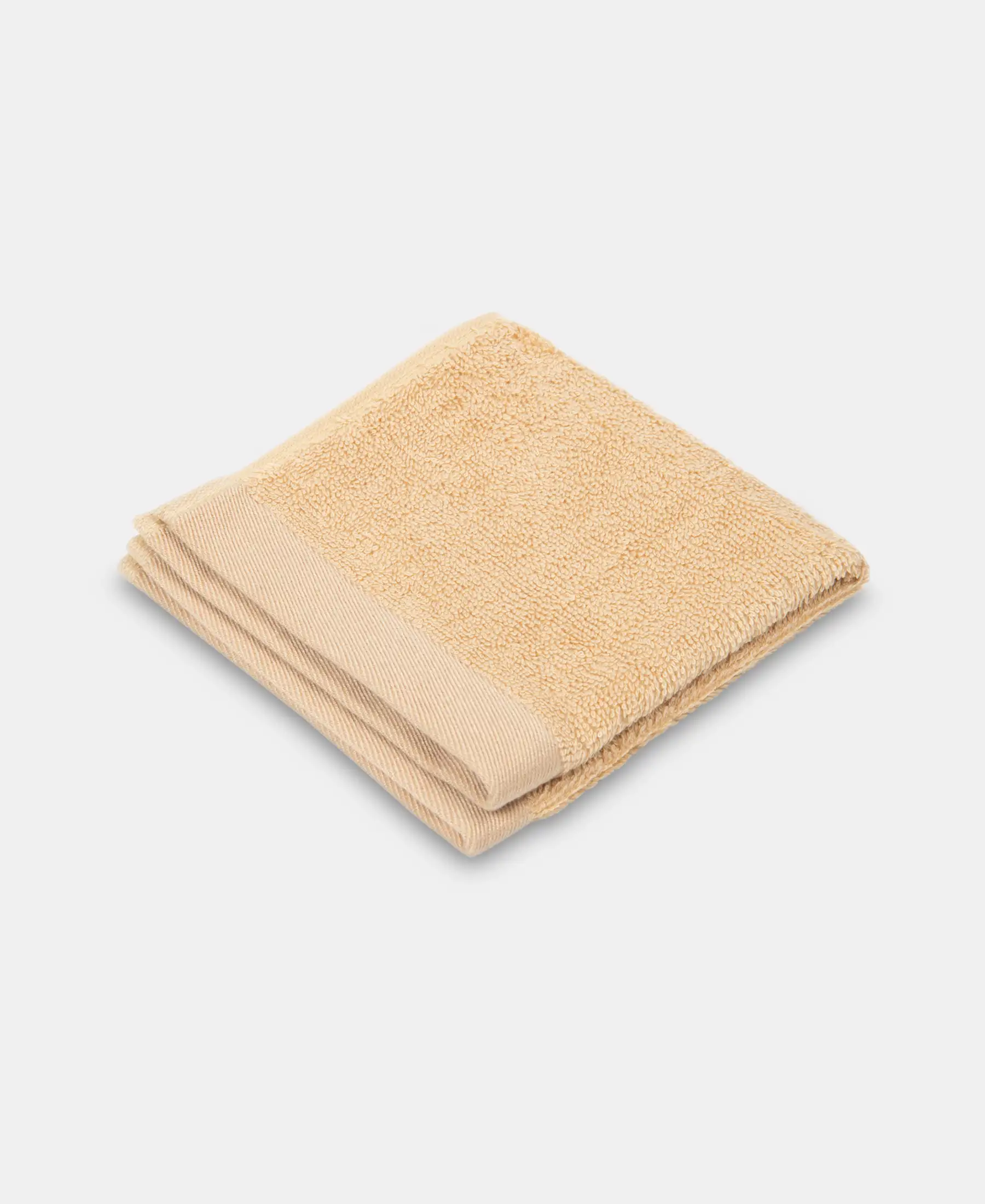 Bamboo Cotton Blend Terry Ultrasoft and Durable Face Towel with Natural StayFresh Properties - Beige (Pack of 3) - Image 2