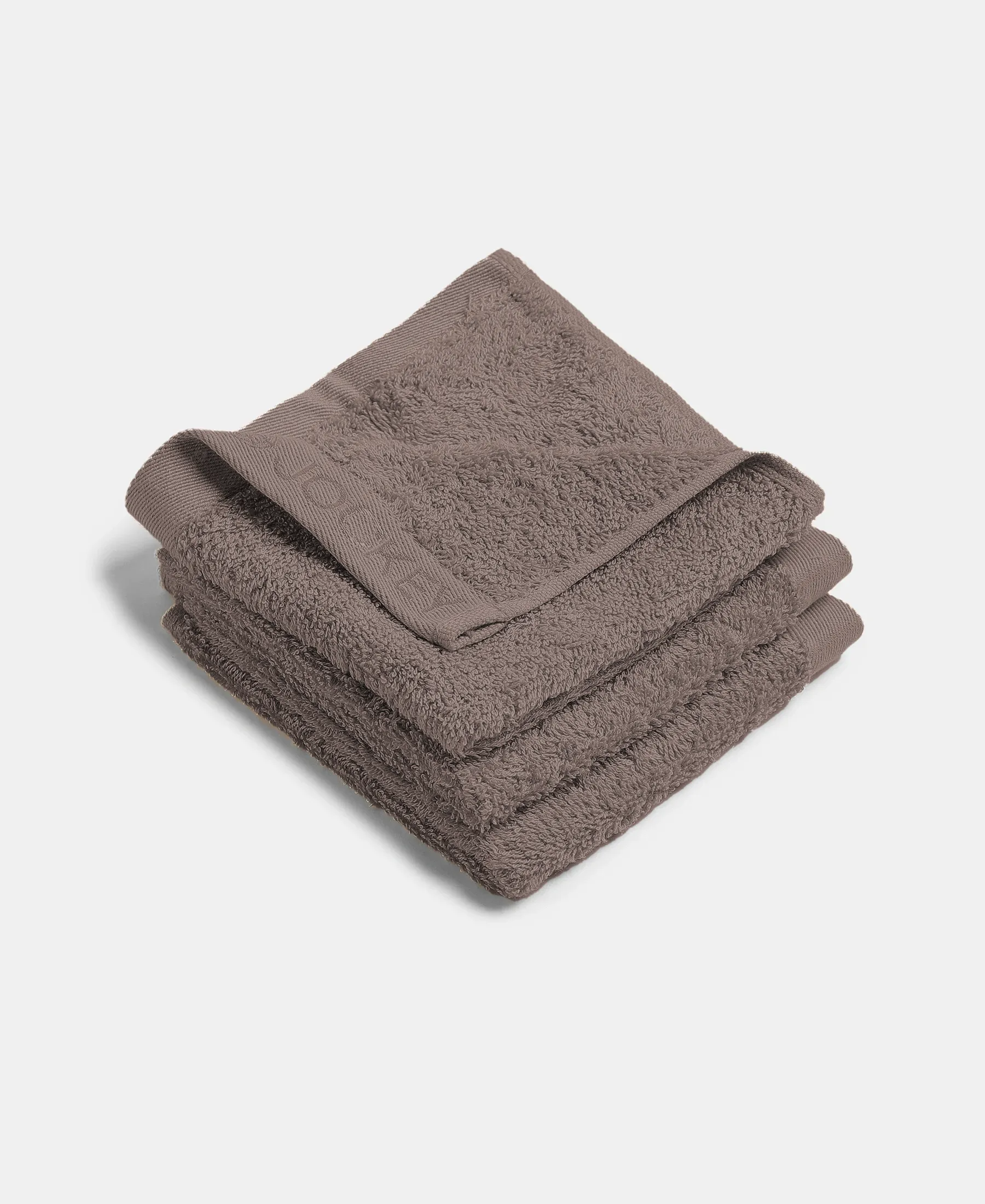 Bamboo Cotton Blend Terry Ultrasoft and Durable Face Towel with Natural StayFresh Properties - Desert Taupe (Pack of 3) - Image 2