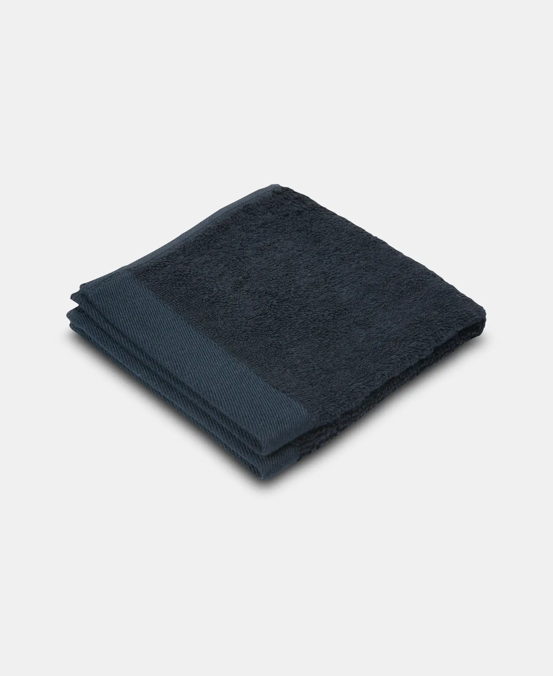 Bamboo Cotton Blend Terry Ultrasoft and Durable Face Towel with Natural StayFresh Properties - Navy (Pack of 3) - Image 2