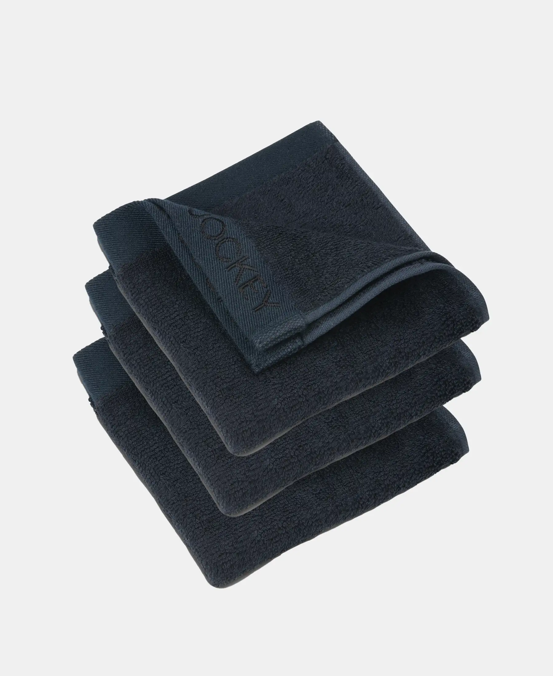 Bamboo Cotton Blend Terry Ultrasoft and Durable Face Towel with Natural StayFresh Properties - Navy (Pack of 3) - Image 5