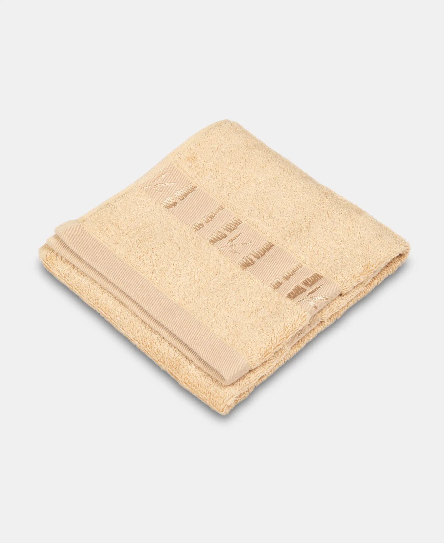 Bamboo Cotton Blend Terry Ultrasoft and Durable Hand Towel with Natural StayFresh Properties - Beige (Pack of 2) - Image 2