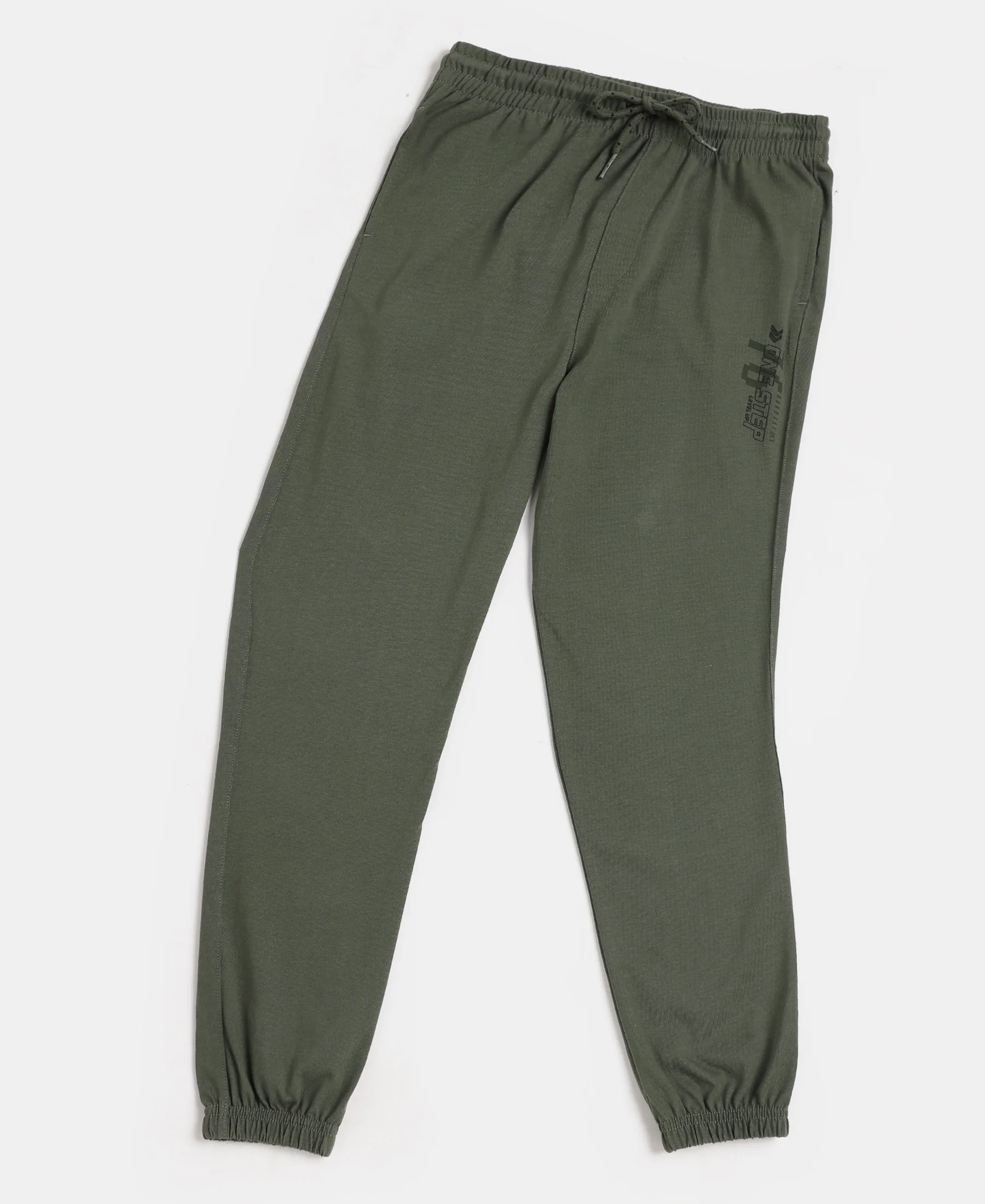 Boy's Super Combed Cotton Rich Graphic Printed Joggers with Elasticated Hem - Thyme - Image 5