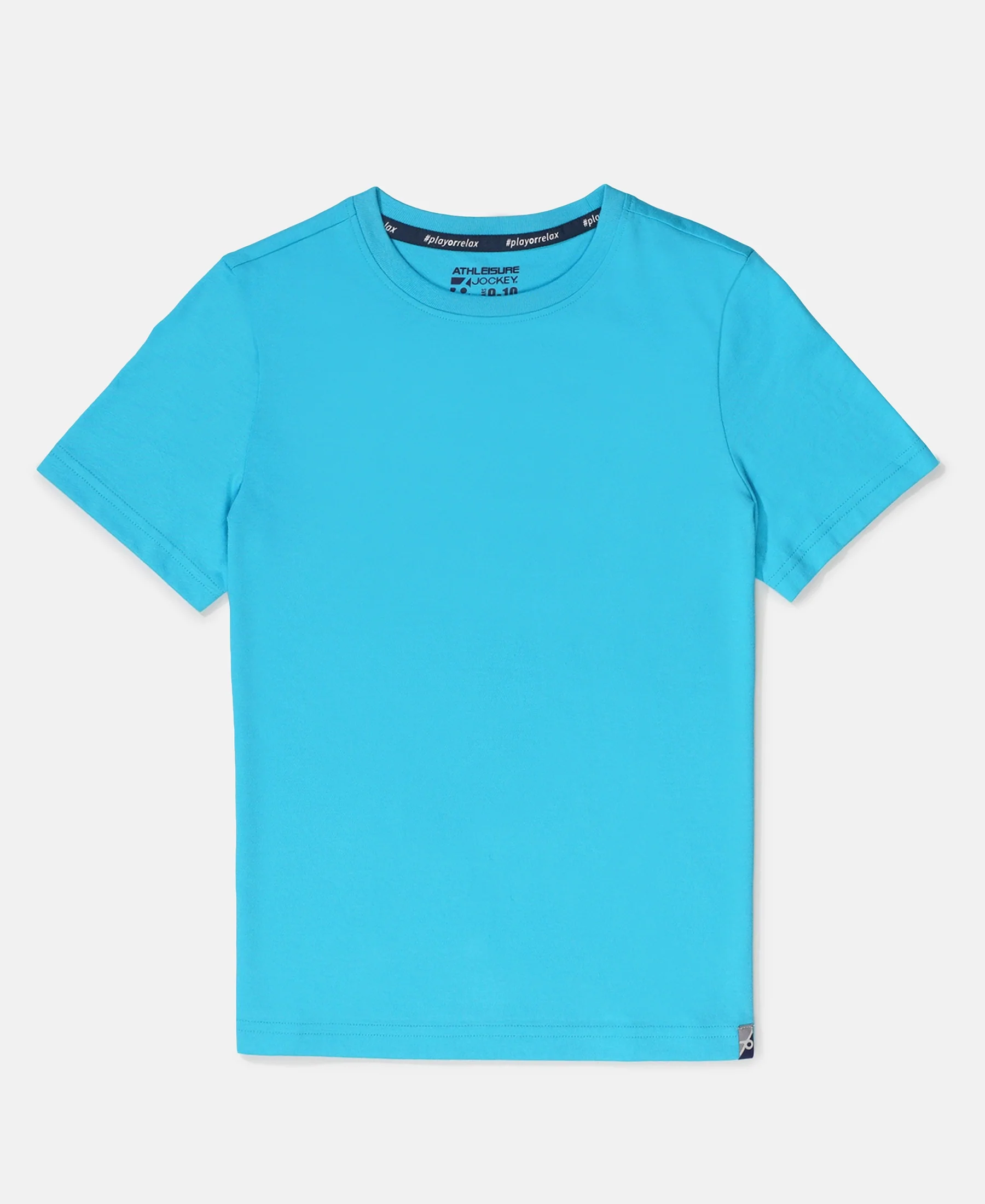 Boy's Super Combed Cotton Round Neck Half Sleeve T-Shirt - Scuba Blue