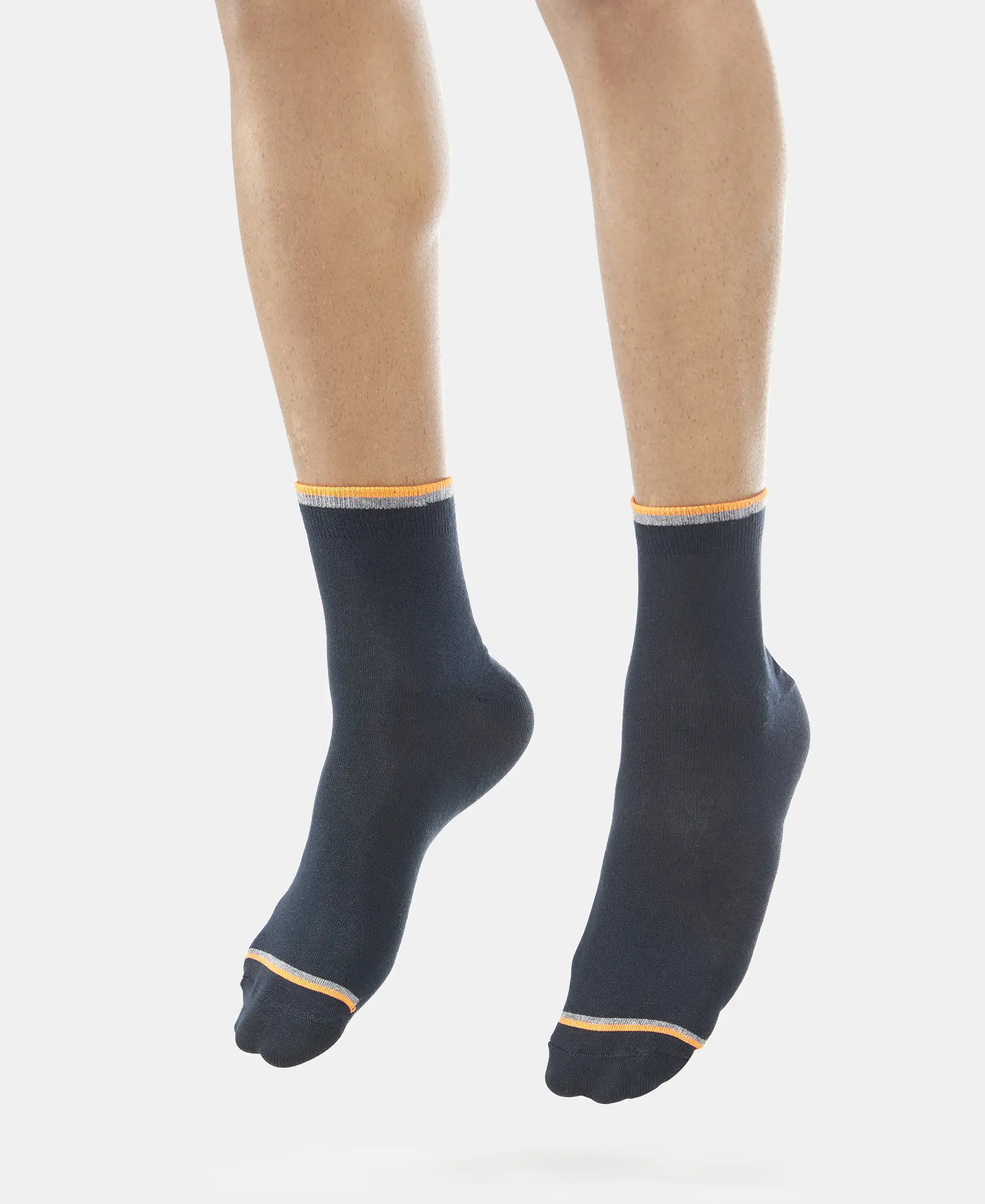 Compact Cotton Elastane Stretch Ankle Length Socks With StayFresh Treatment - Black (Pack of 2) - Image 10