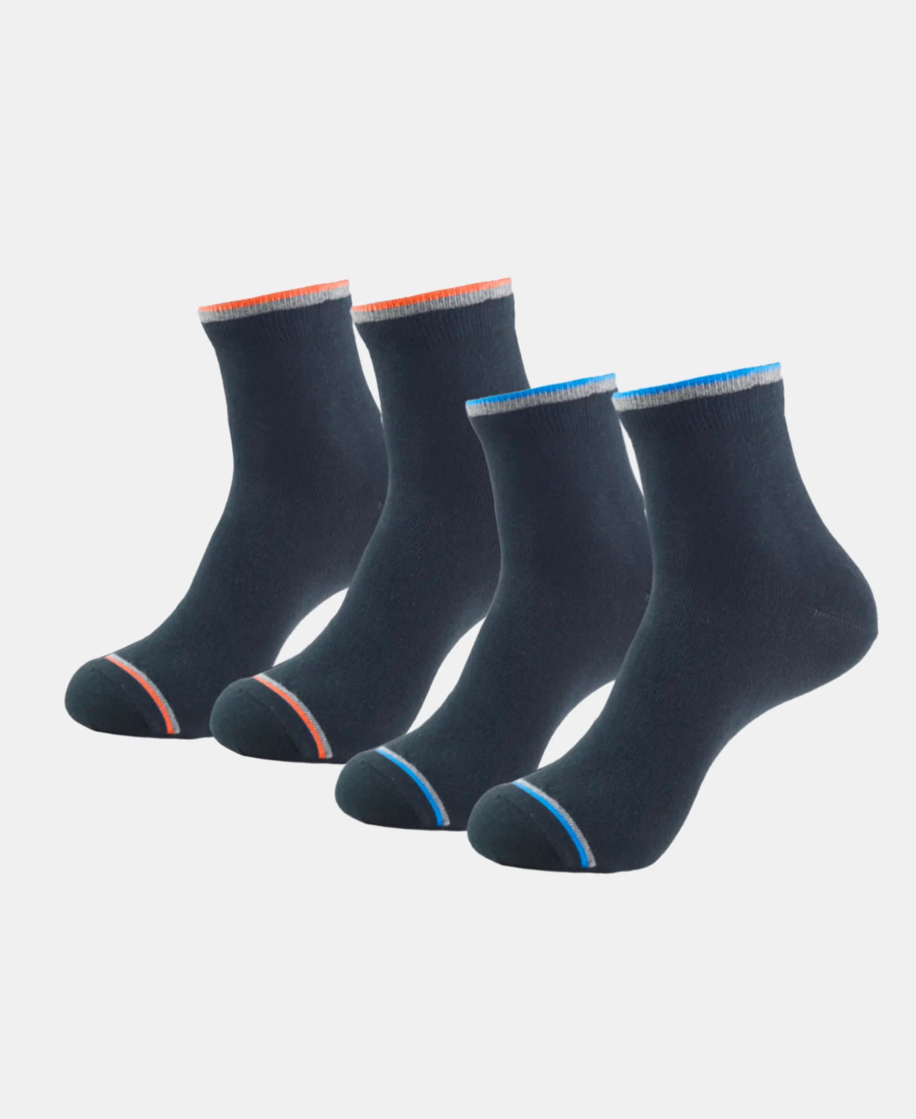 Compact Cotton Elastane Stretch Ankle Length Socks With StayFresh Treatment - Black (Pack of 2) - Image 5