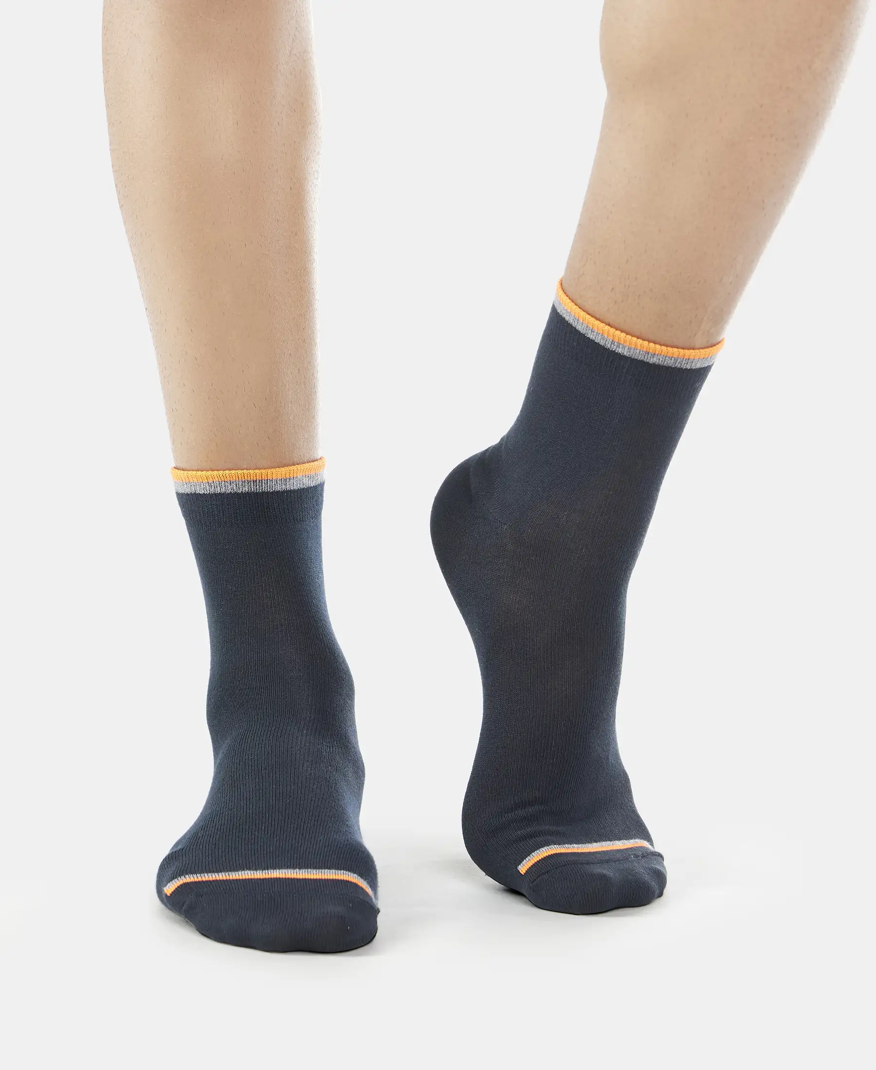 Compact Cotton Elastane Stretch Ankle Length Socks With StayFresh Treatment - Black (Pack of 2) - Image 7