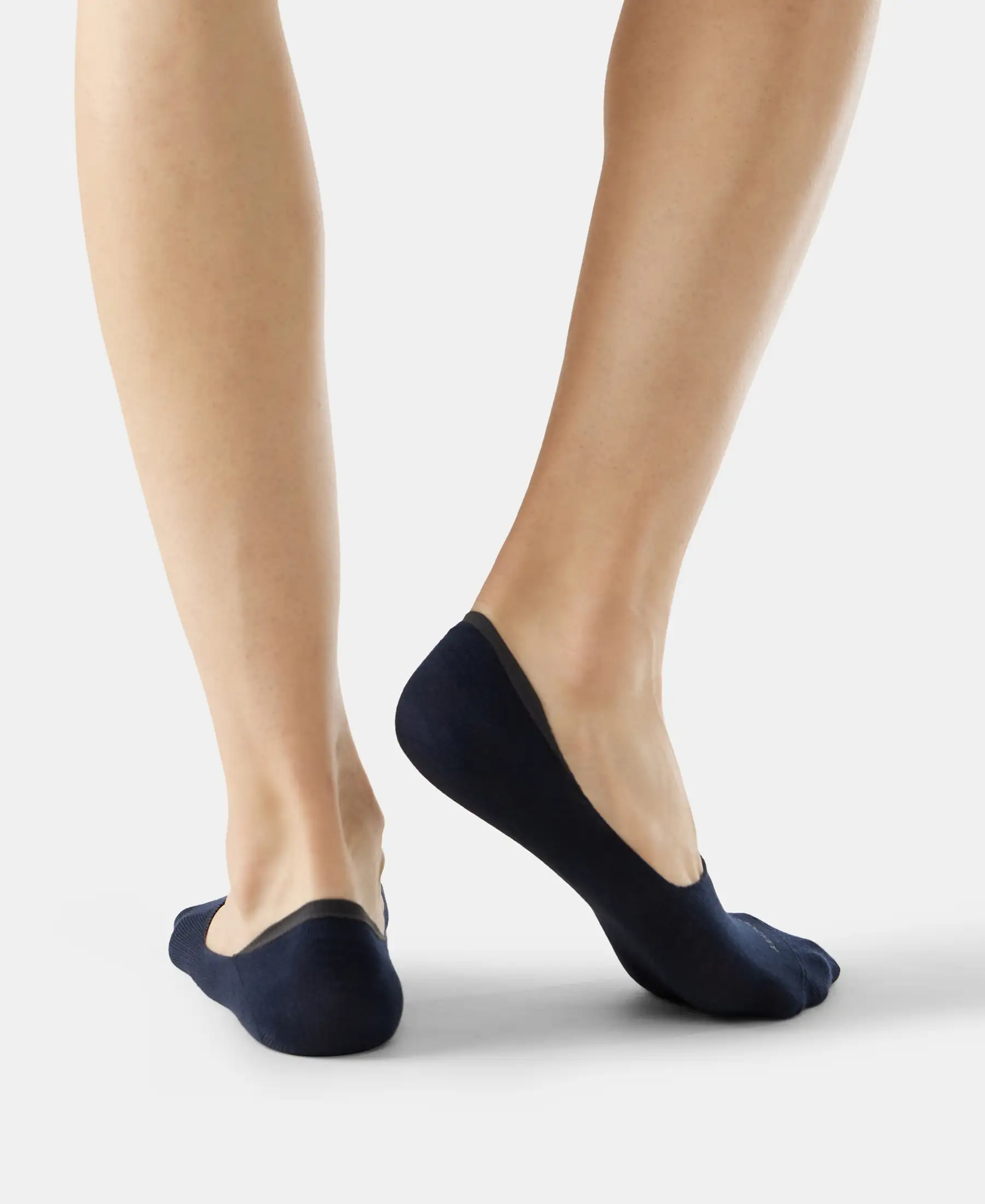 Compact Cotton Elastane Stretch No Show Socks With StayFresh Treatment - Black, Grey & Navy (Pack of 3) - Image 14
