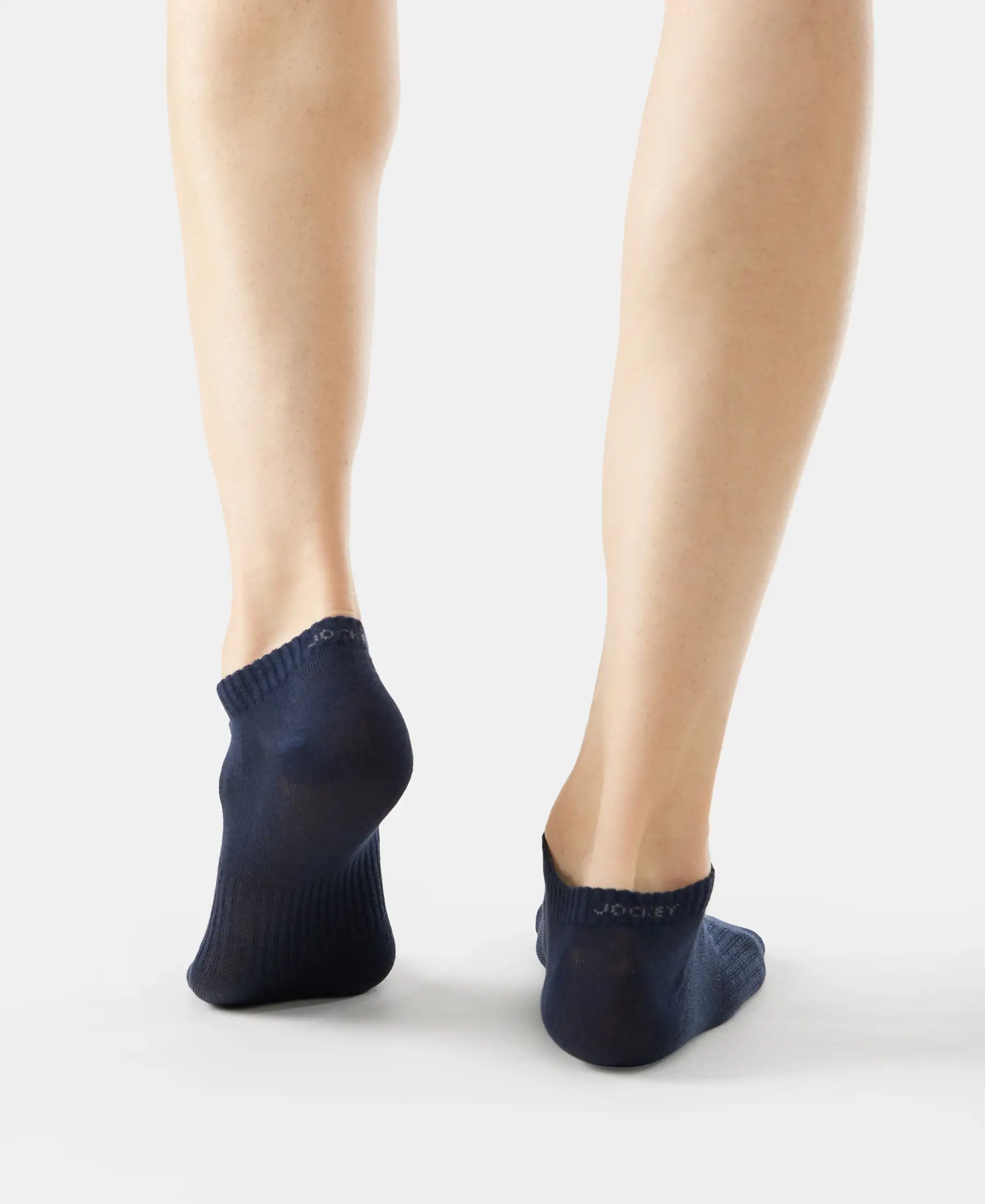 Compact Cotton Elastane Stretch Low Show Socks With StayFresh Treatment - Black/Grey Melange/Navy Melange (Pack of 3) - Image 12