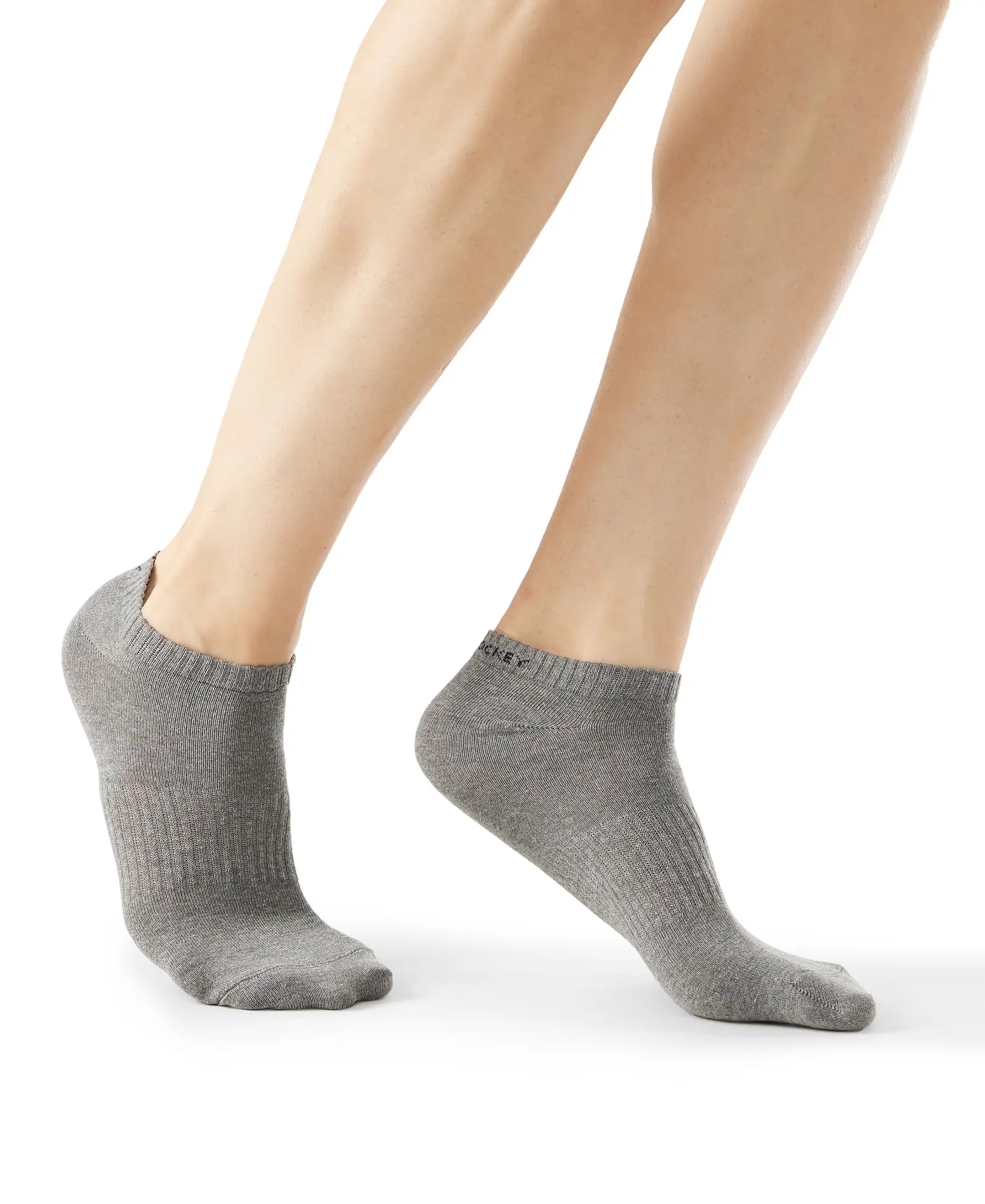 Compact Cotton Elastane Stretch Low Show Socks With StayFresh Treatment - Black/Grey Melange/Navy Melange (Pack of 3) - Image 5
