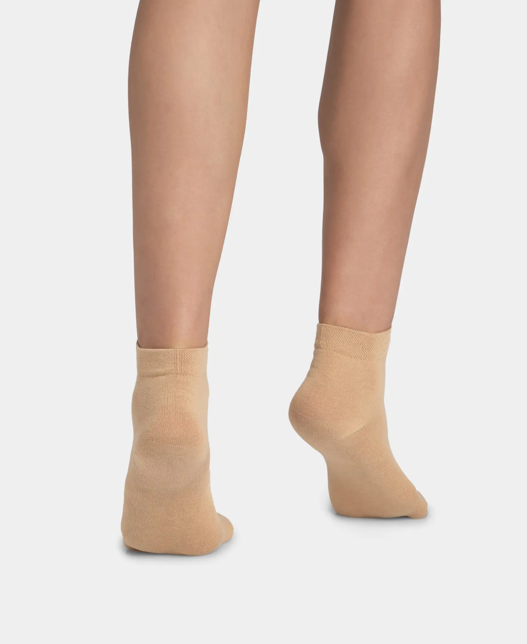 Compact Cotton Stretch Ankle Length Socks with StayFresh Treatment - Skin (Pack of 2) - Image 6