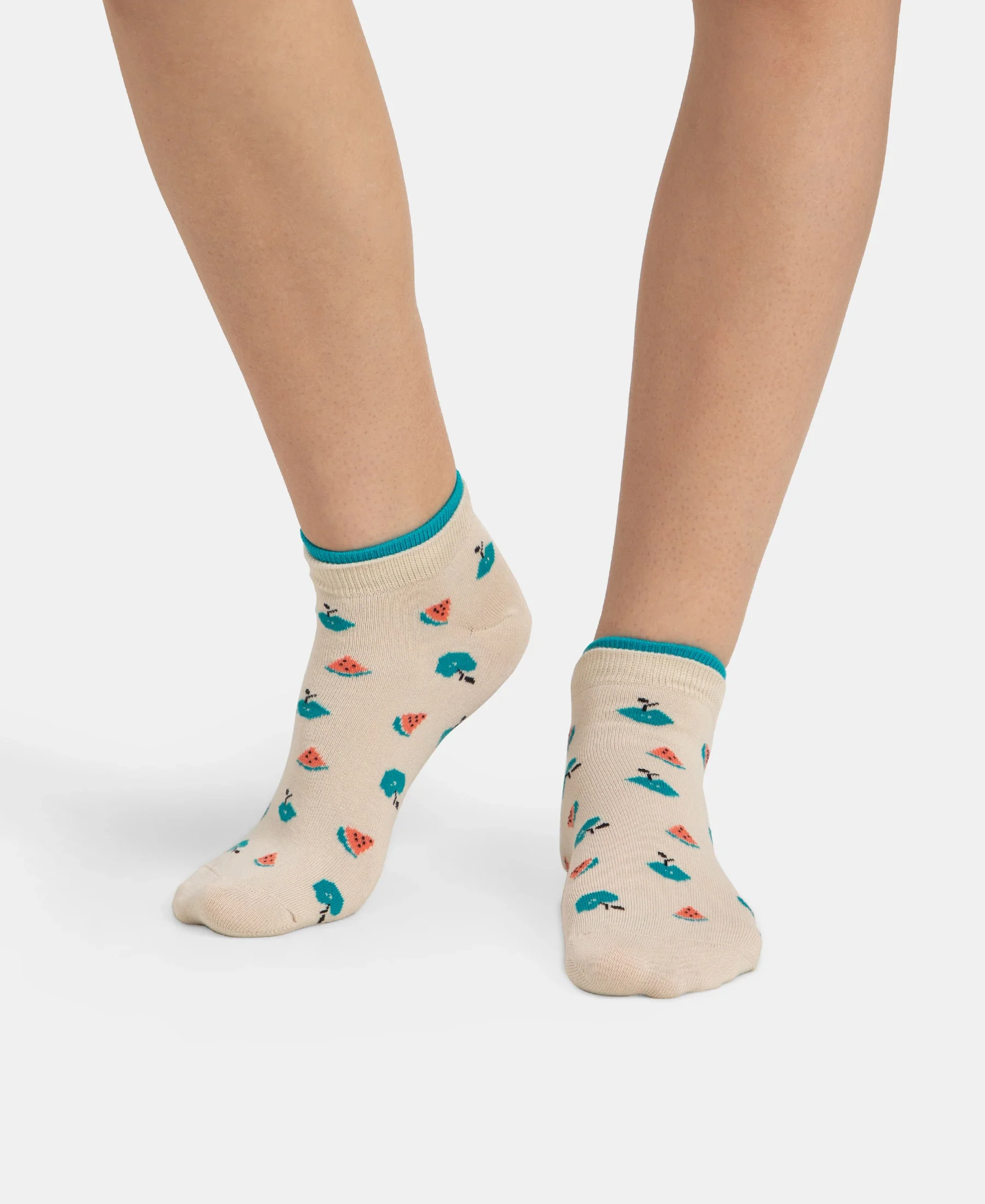 Compact Cotton Stretch Low Show Socks with StayFresh Treatment - Peacoat & Oat Meal (Pack of 2) - Image 2