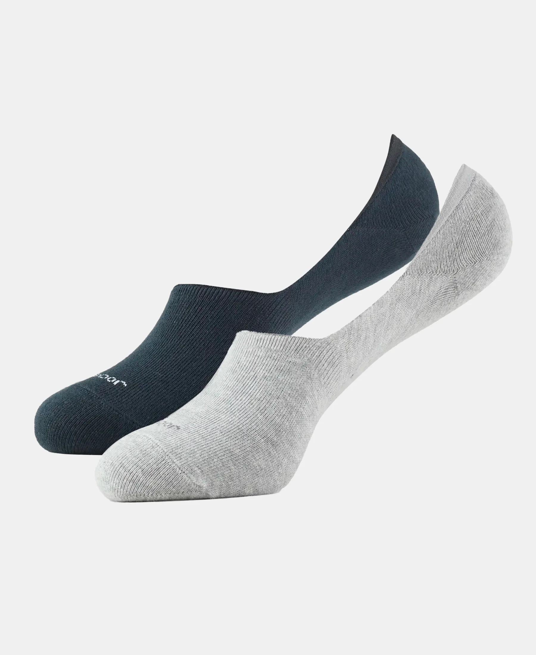 Compact Cotton Stretch No Show Socks with StayFresh Treatment - Black & Grey Melange (Pack of 2) - Image 5