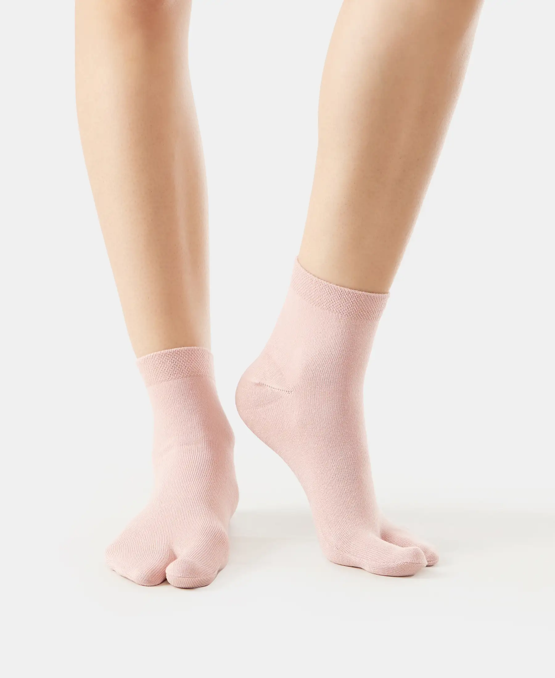 Compact Cotton Stretch Toe Socks with StayFresh Treatment - Pale Mauve (Pack of 2) - Image 2