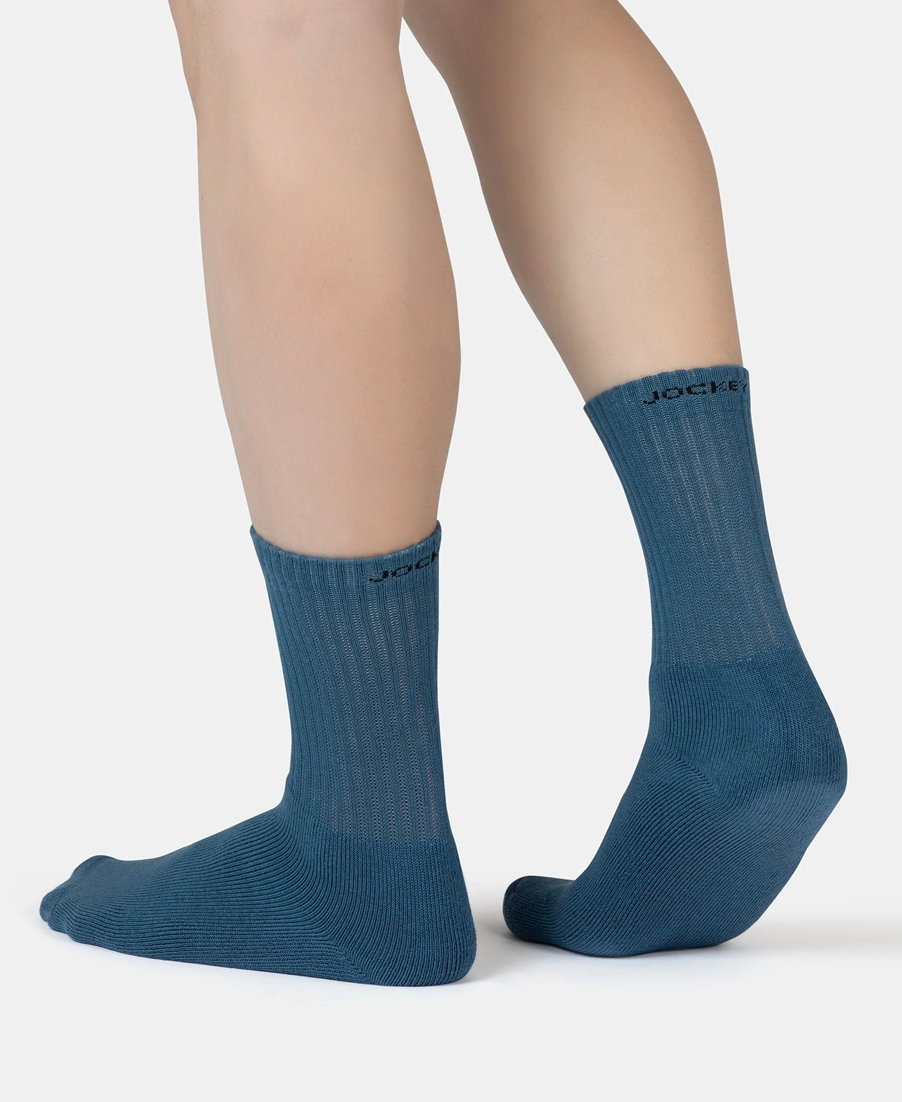 Compact Cotton Terry Crew Length Socks With StayFresh Treatment - Stellar - Image 4