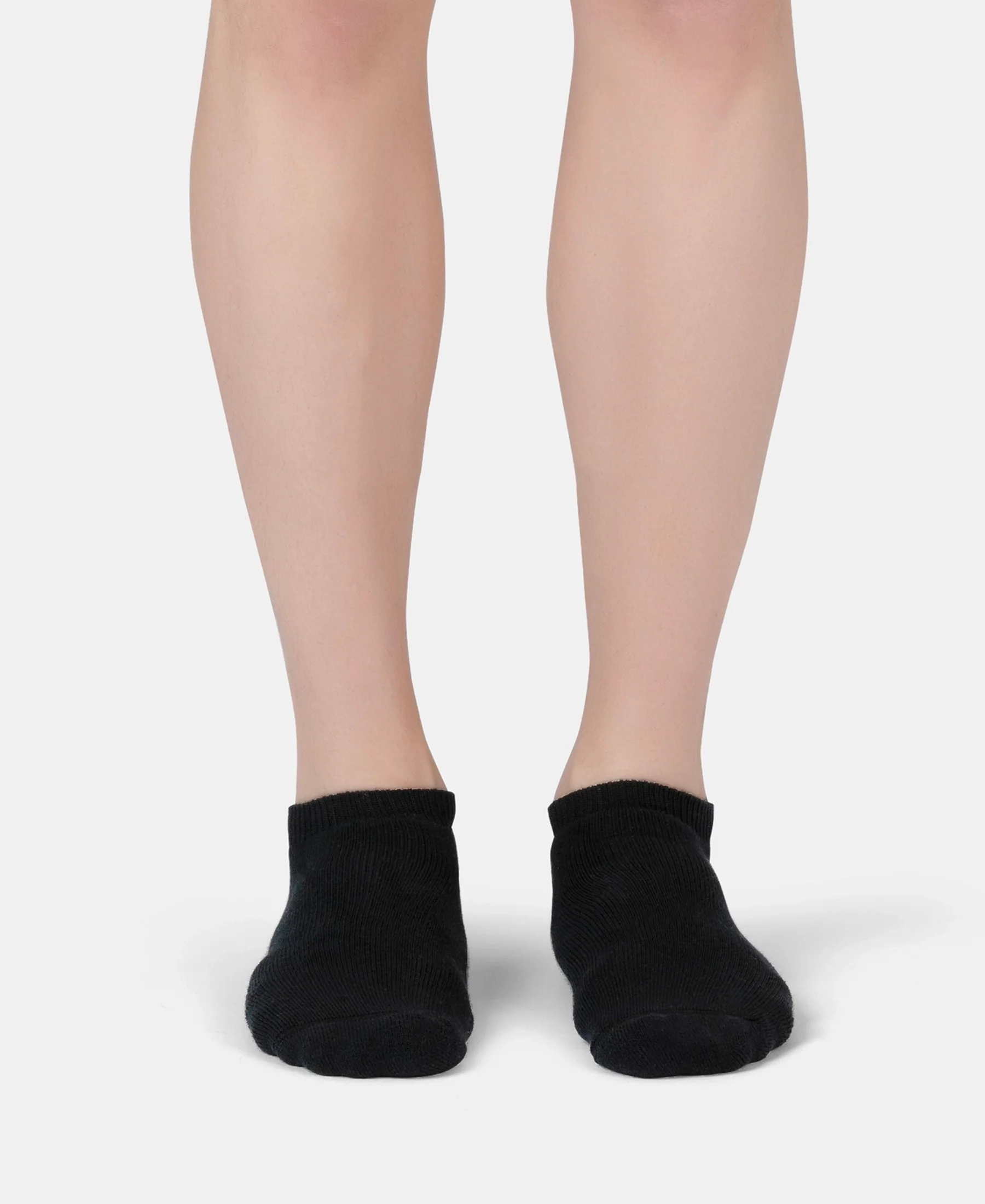 Compact Cotton Terry Low Show Socks with StayFresh Treatment - Black, Mid Grey & Charcoal Melange (Pack of 3) - Image 7