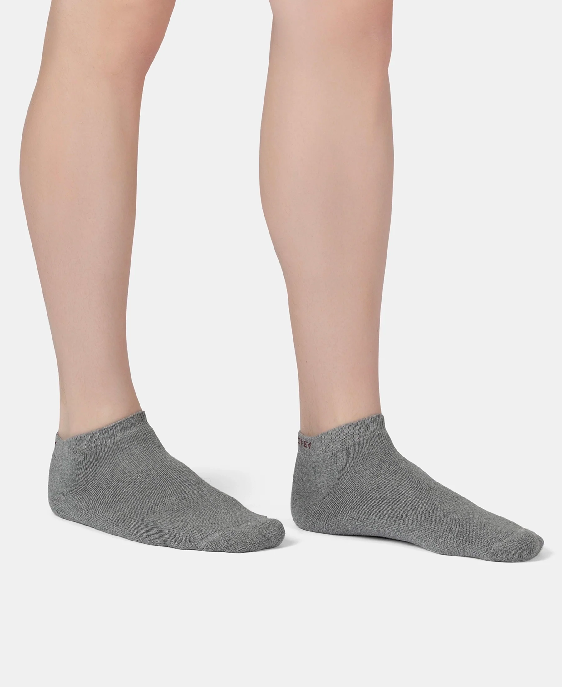 Compact Cotton Terry Low Show Socks with StayFresh Treatment - Black, Mid Grey Melange & Navy (Pack of 3) - Image 12