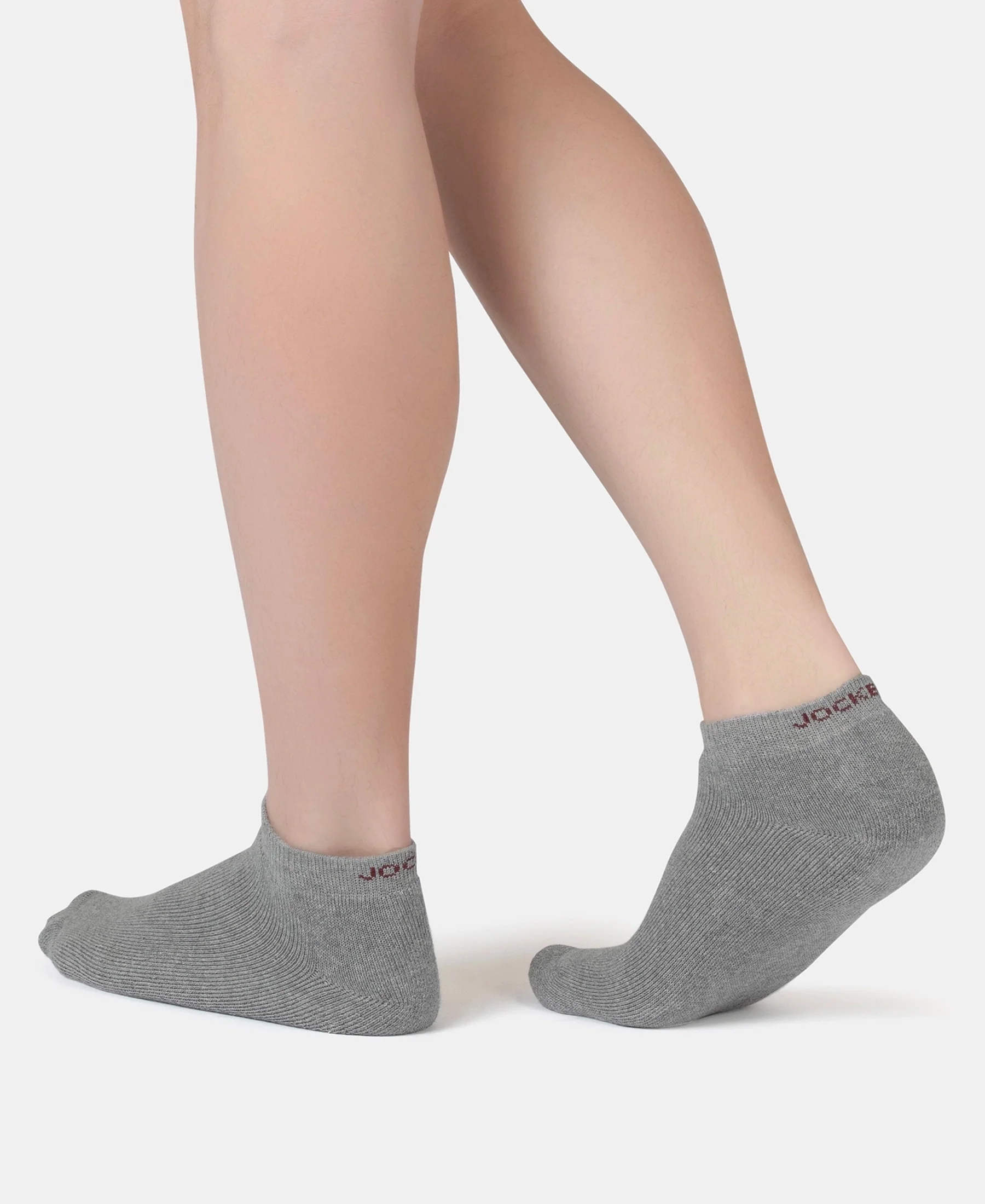 Compact Cotton Terry Low Show Socks with StayFresh Treatment - Black, Mid Grey Melange & Navy (Pack of 3) - Image 13
