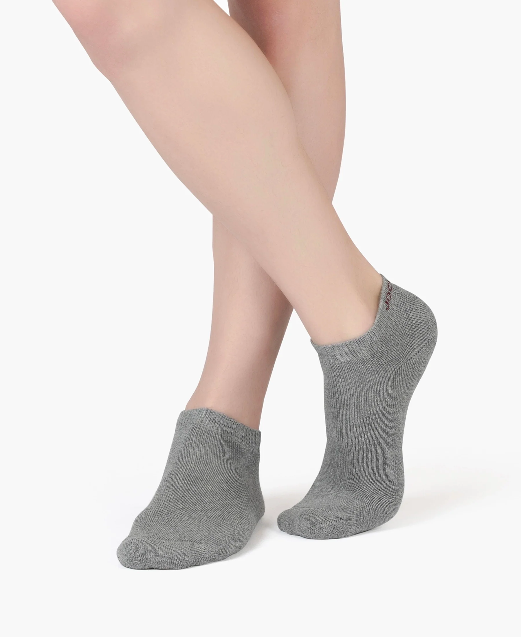 Compact Cotton Terry Low Show Socks with StayFresh Treatment - Black, Mid Grey Melange & Navy (Pack of 3) - Image 14