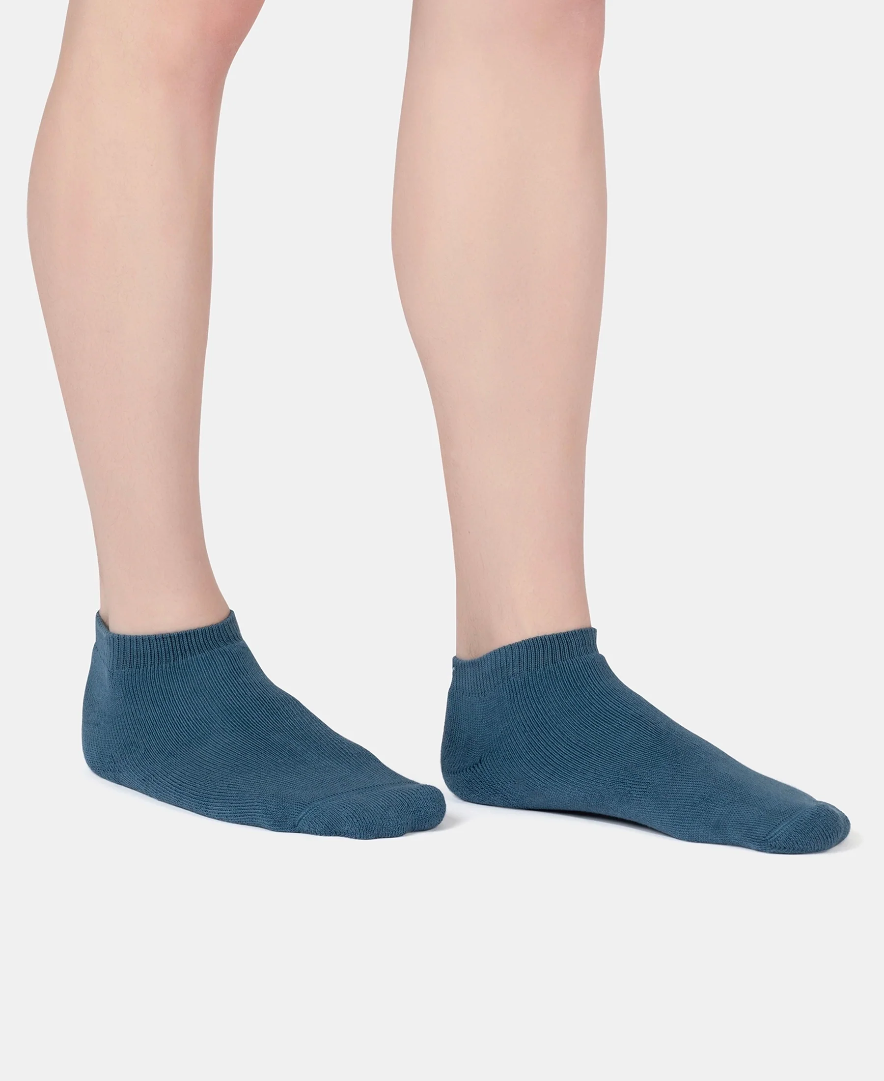 Compact Cotton Terry Low Show Socks with StayFresh Treatment - White, Mid Grey Melange & Stellar (Pack of 3) - Image 8