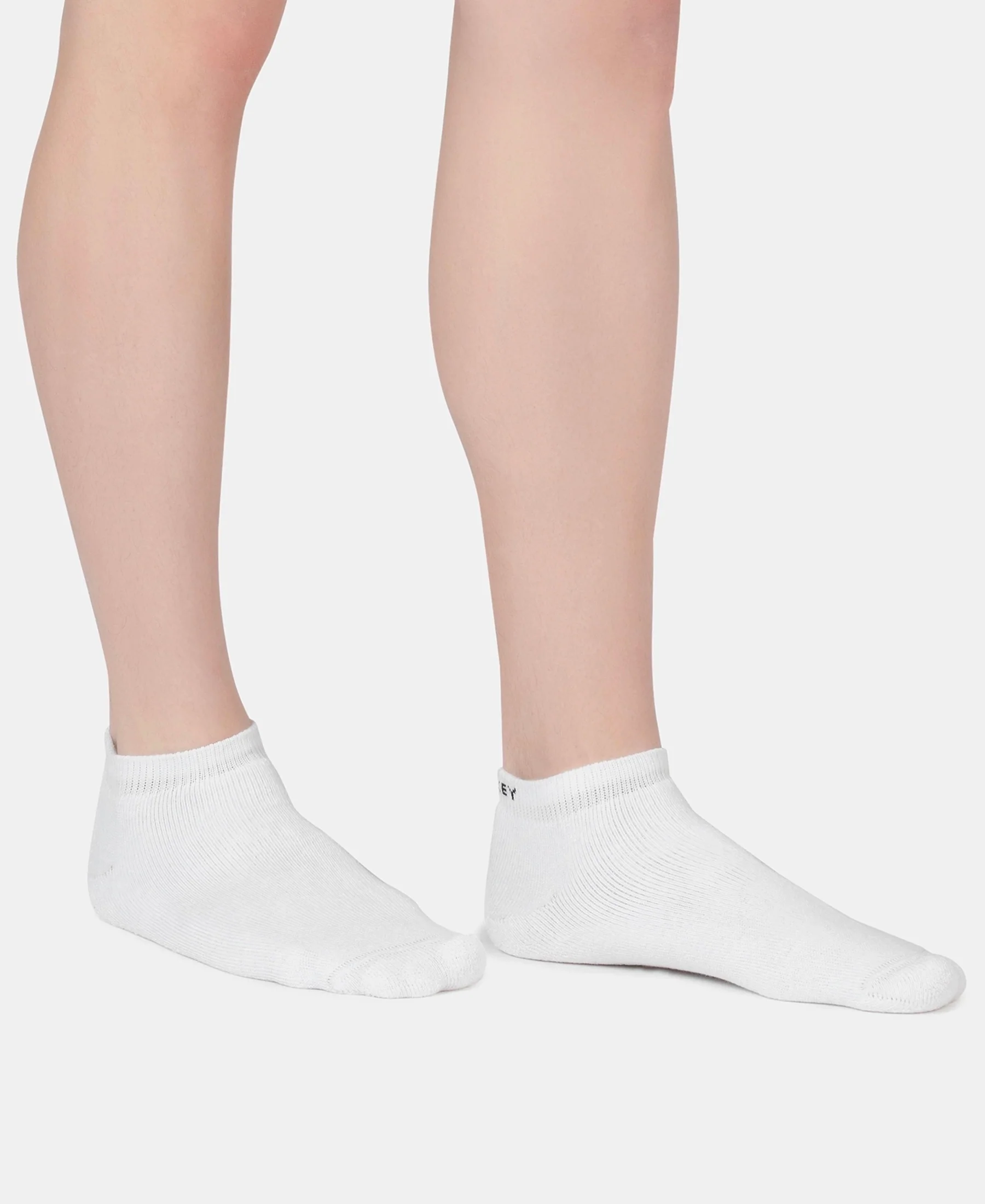 Compact Cotton Terry Low Show Socks with StayFresh Treatment - White (Pack of 3) - Image 3