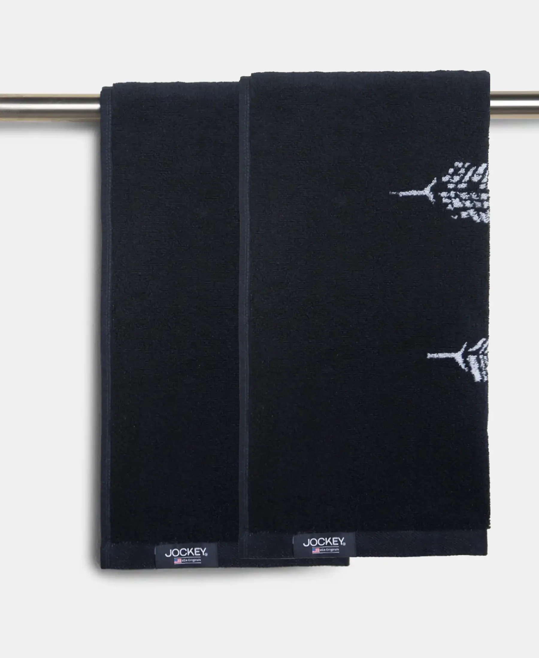 Cotton Rich Terry Ultrasoft and Durable Printed Hand Towel - Deep Navy (Pack of 2) - Image 6