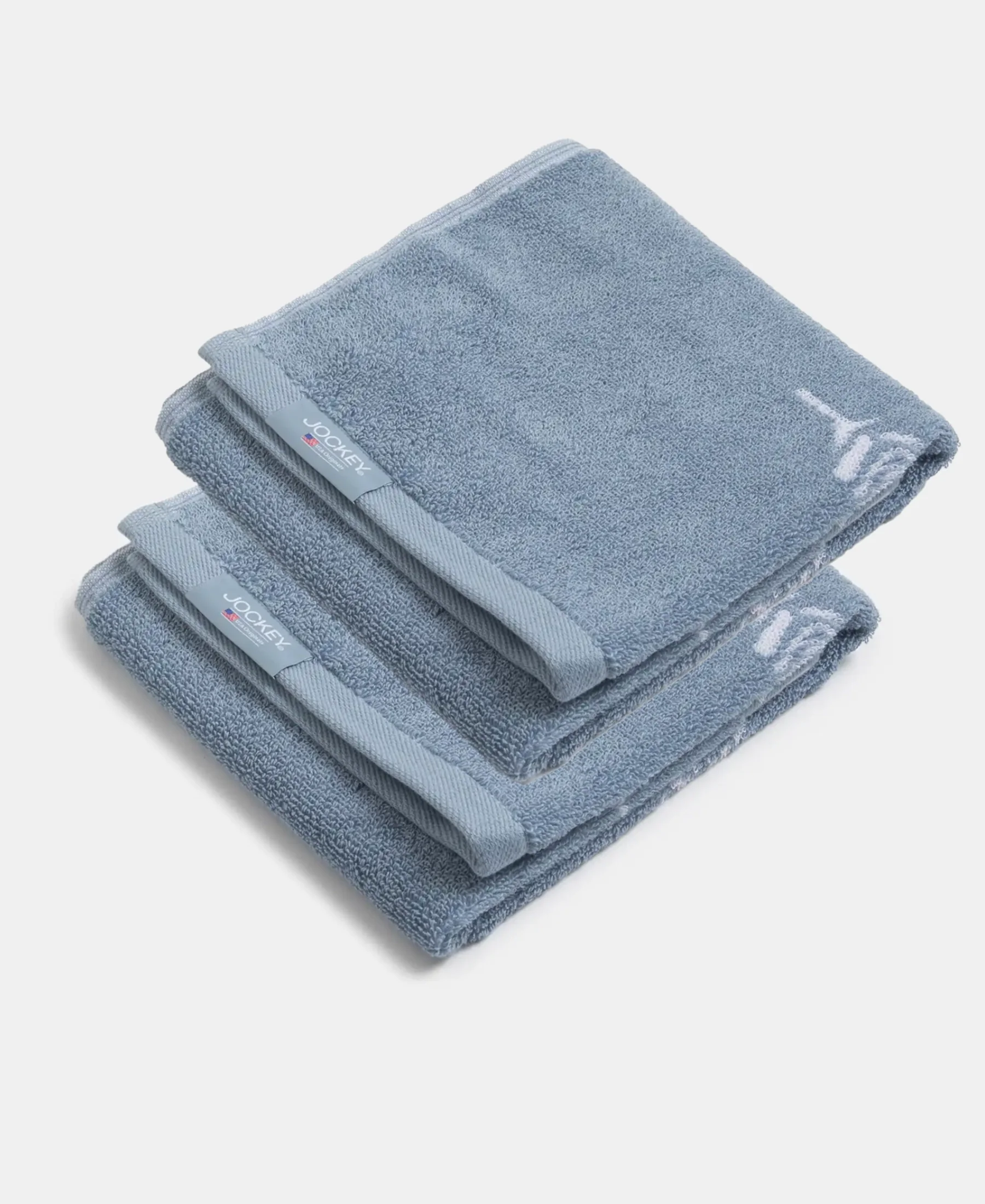 Cotton Rich Terry Ultrasoft and Durable Printed Hand Towel - Dusty Blue (Pack of 2) - Image 5