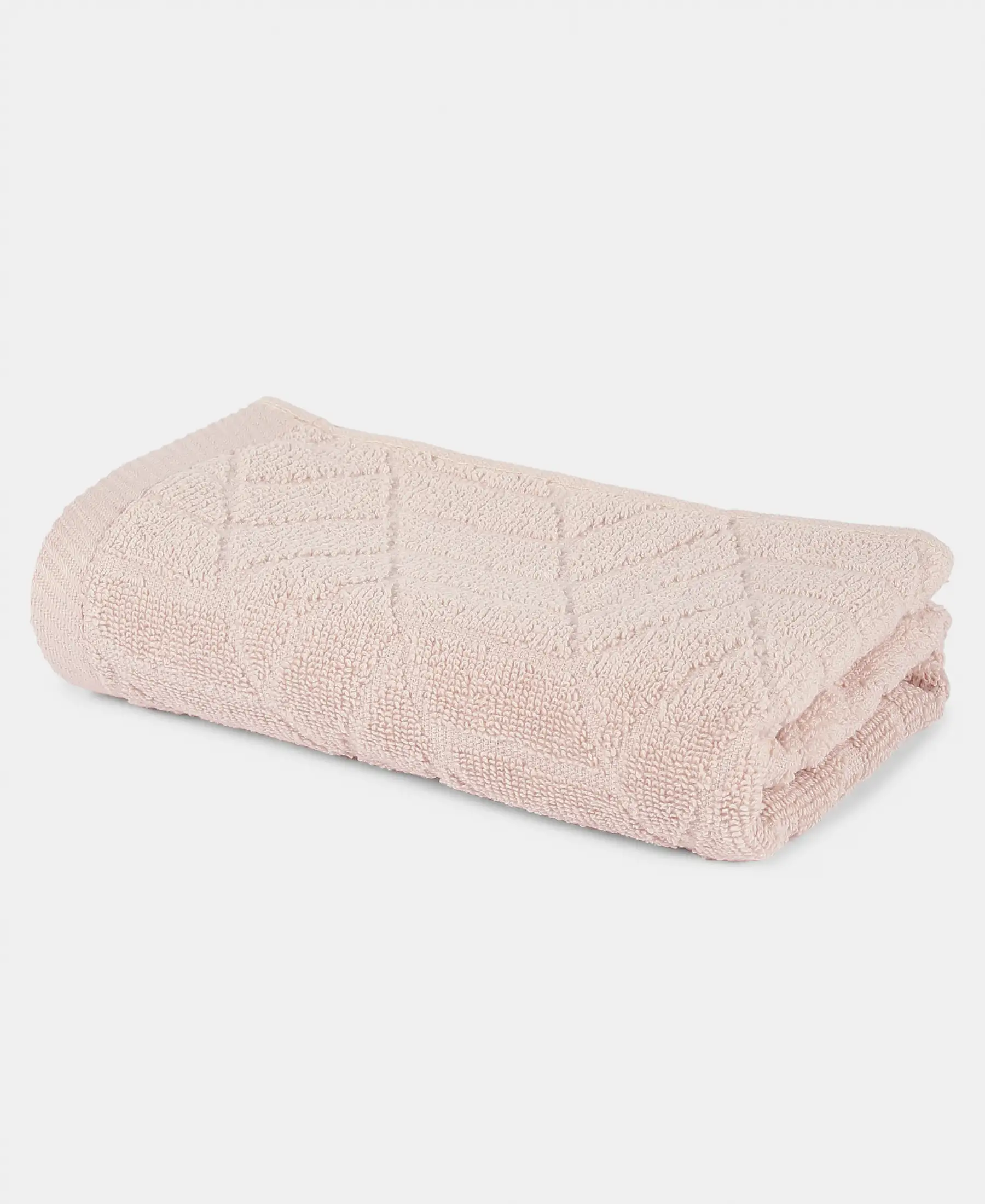 Cotton Terry Ultrasoft and Durable Patterned Hand Towel - Skin (Pack of 2) - Image 3