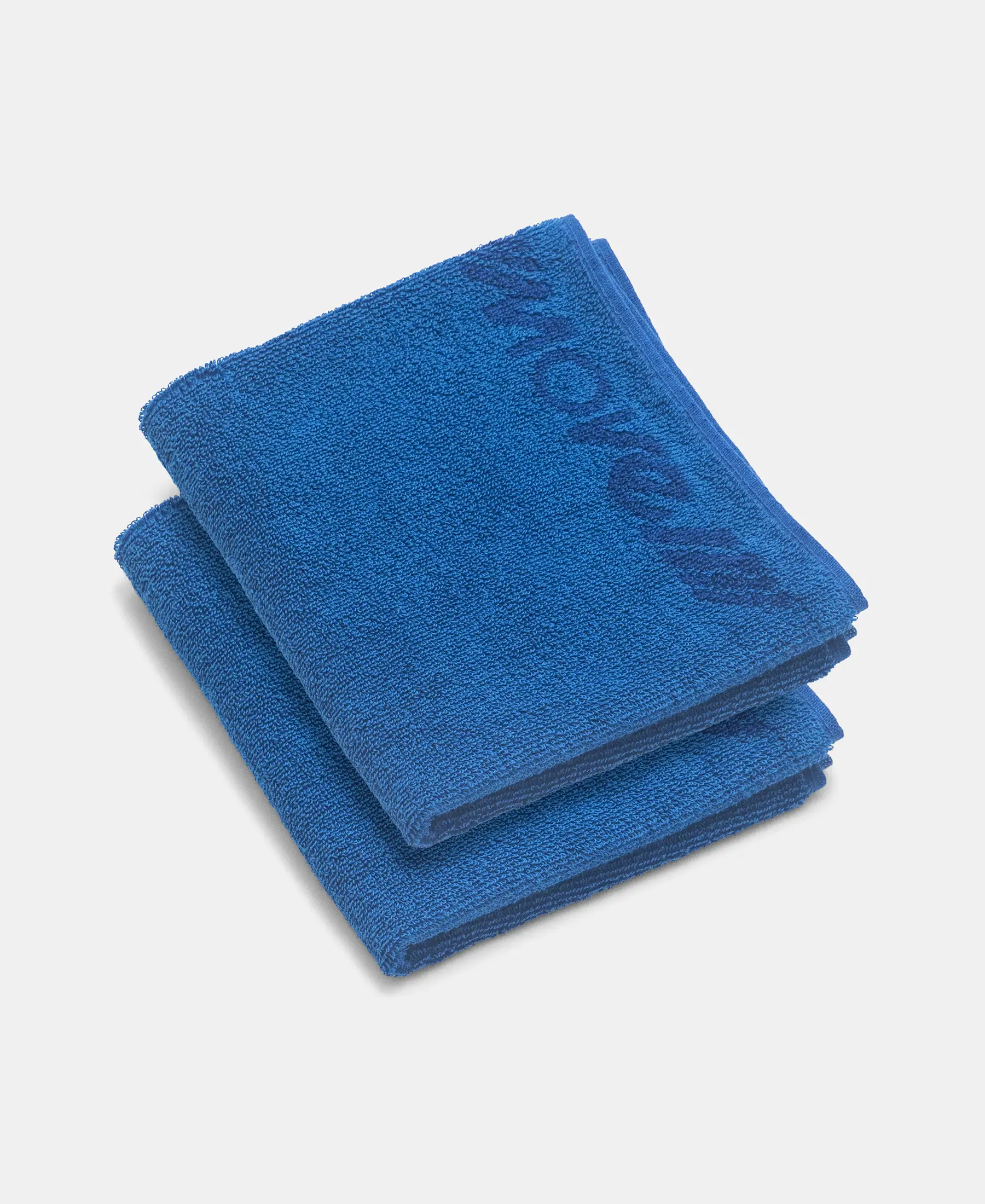 Cotton Terry Ultrasoft and Durable Striped Gym Towel - Move Blue (Pack of 2)