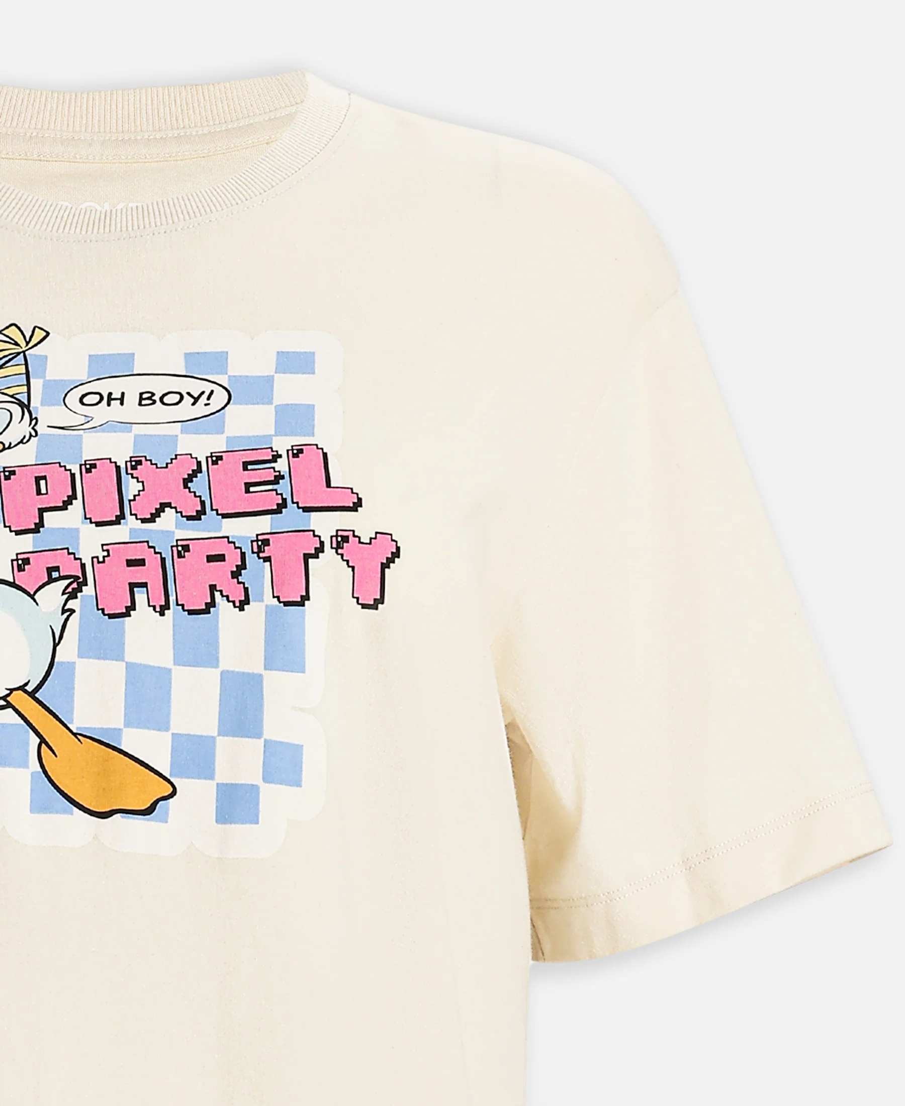 Disney Donald Duck Super Combed Cotton Rich Oversized Fit Printed T-Shirt - Almond Milk - Image 8