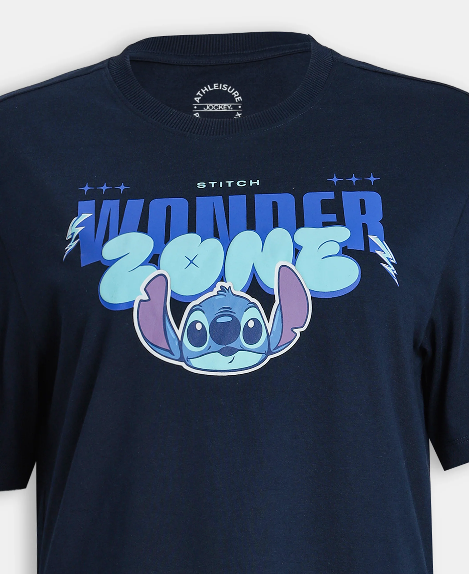 Disney Stitch Super Combed Cotton Rich Oversized Fit Printed T-Shirt - Navy - Image 8