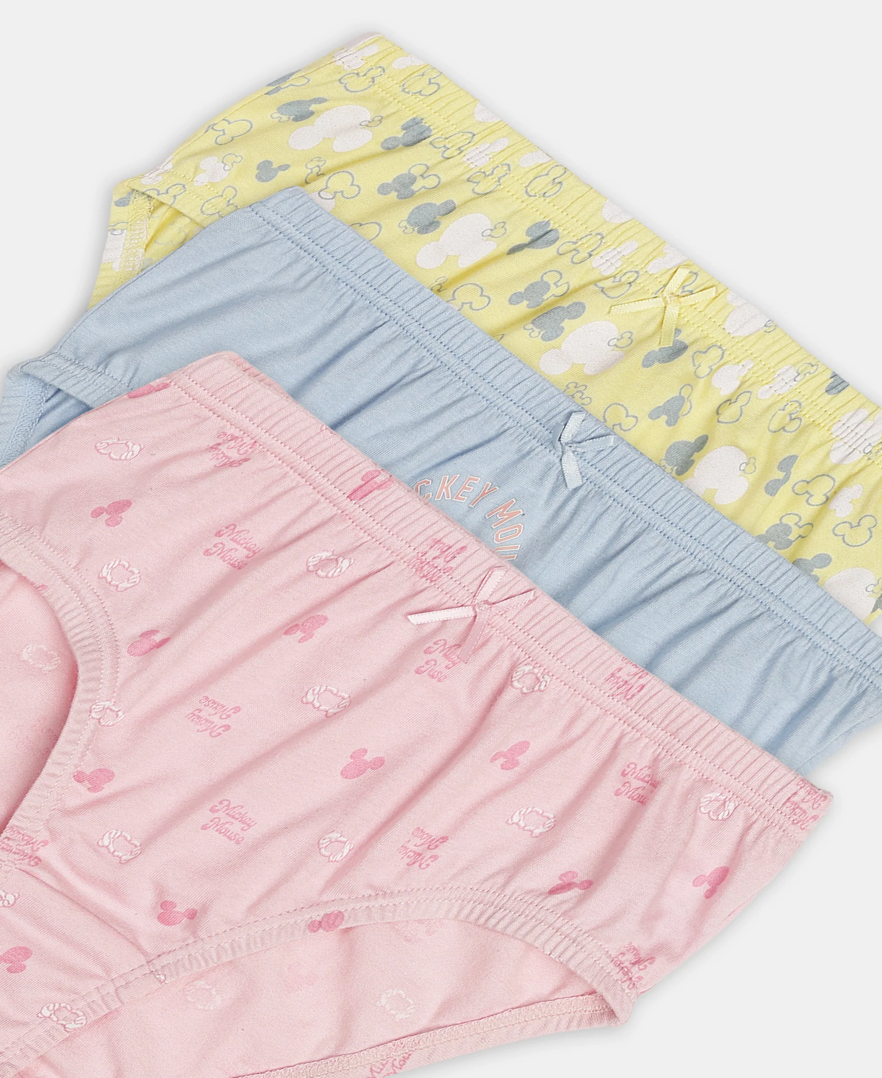 Disney Mickey Mouse Super Combed Cotton Printed Panty with Concealed Waistband - Lemon Meringue, Skyway & Fairy Tale (Pack of 3) - Image 9