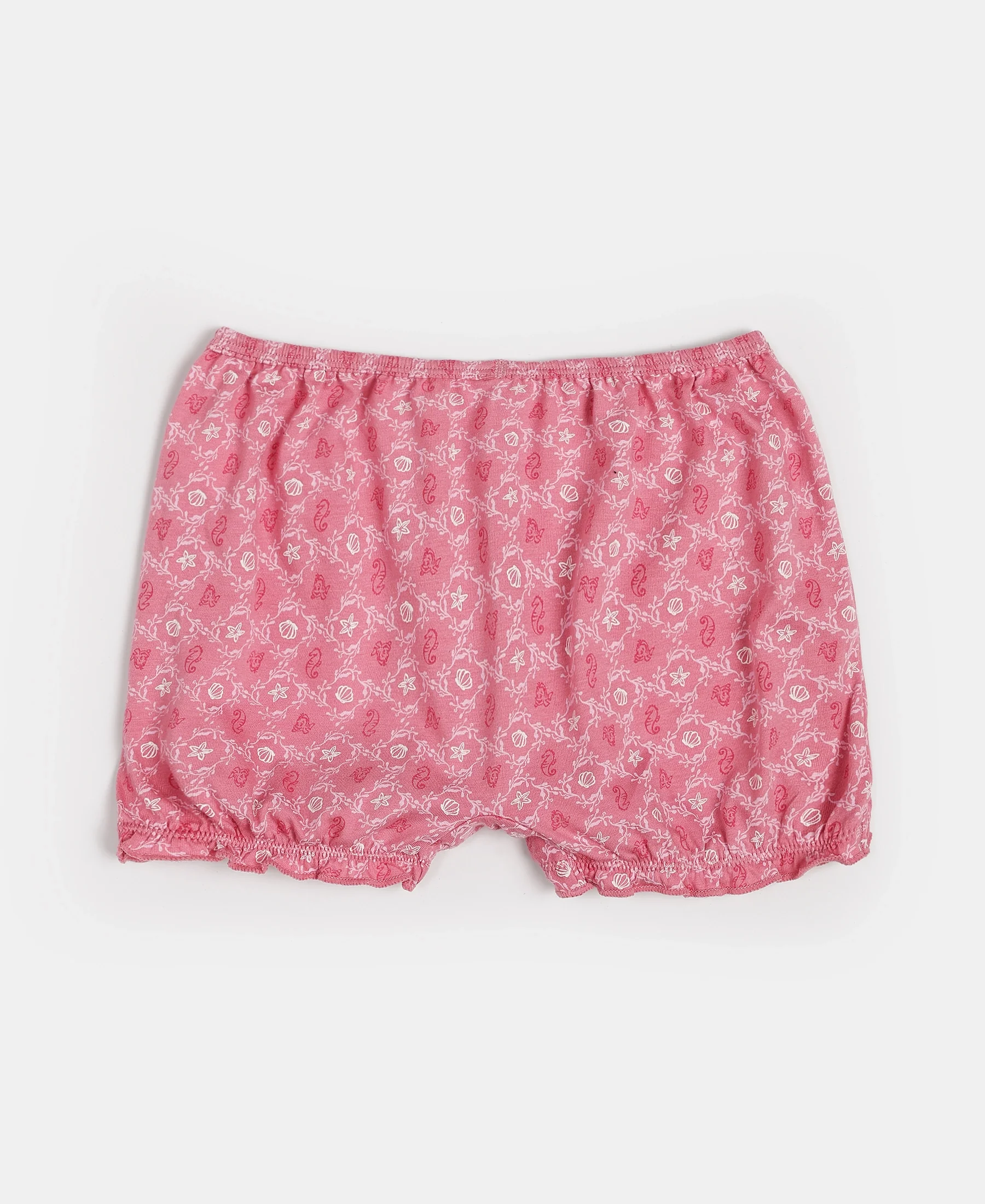 Disney Princess Collection Super Combed Cotton Printed Bloomers with Concealed Waistband - Skyway, Imperial Blue & Wild Rose (Pack of 3) - Image 3