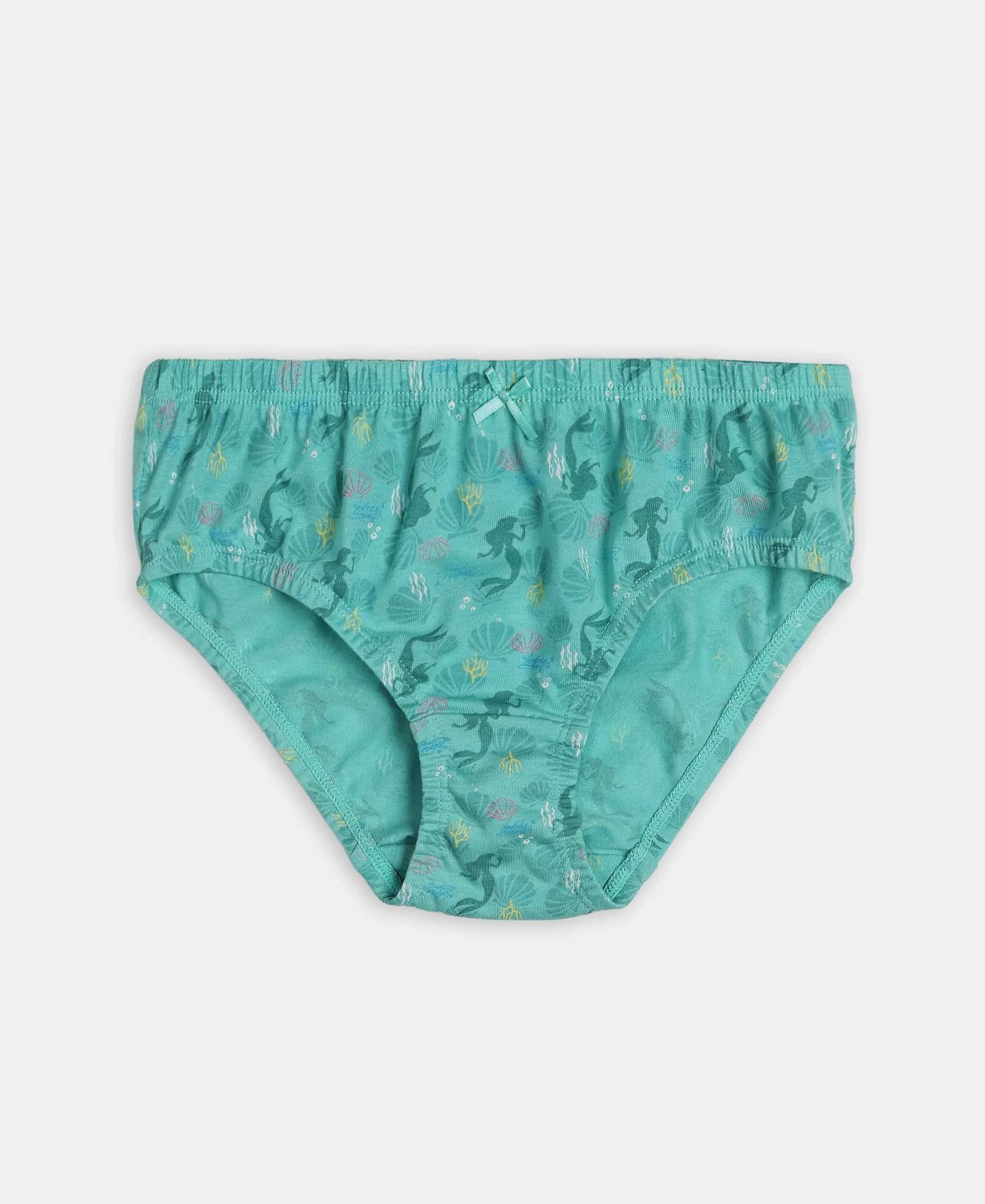 Disney Princess Collection Super Combed Cotton Printed Panty with Concealed Waistband - Fairy Tale, Lemon Meringue & Aqua Sky (Pack of 3) - Image 2