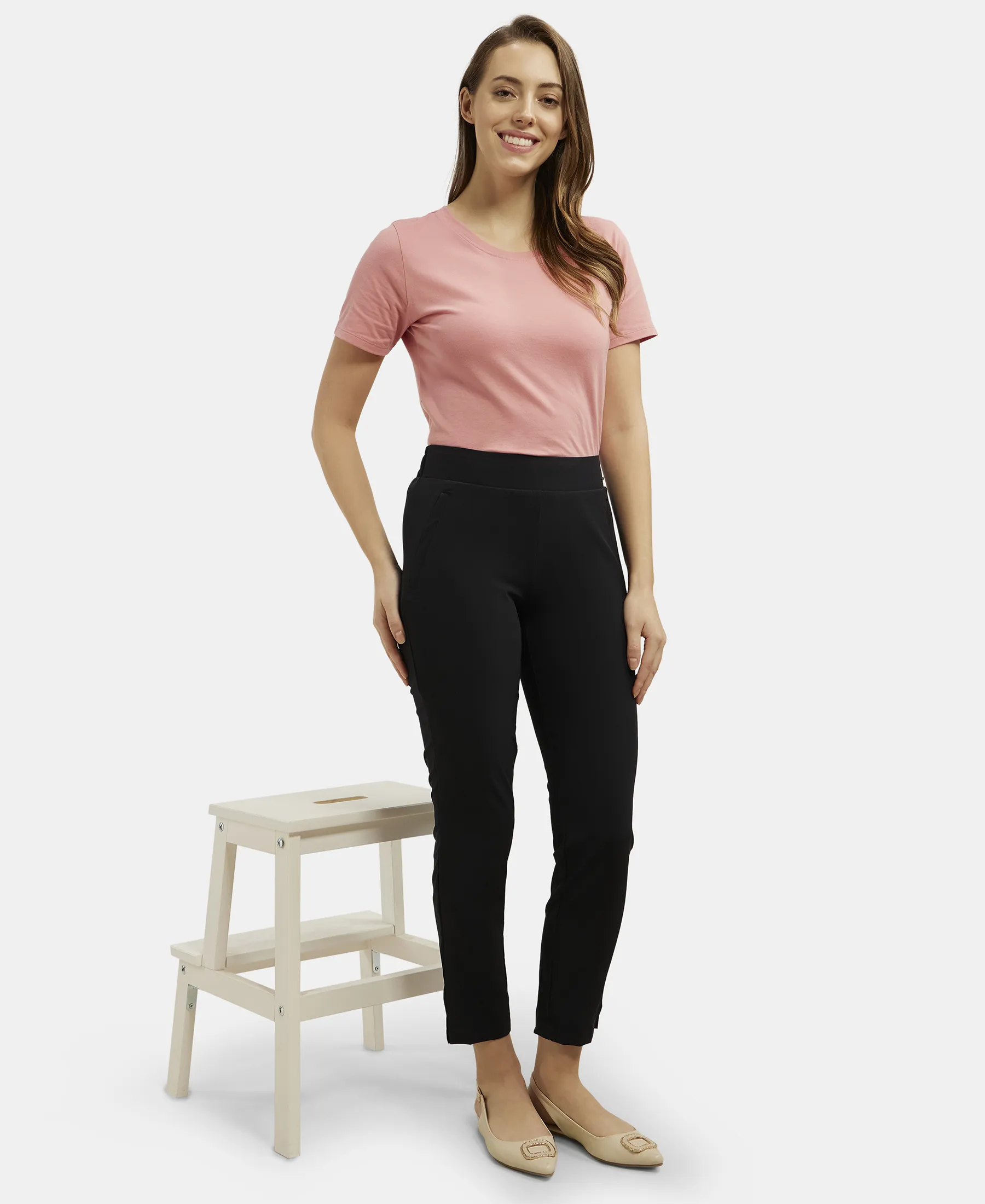 Environment Friendly Recycled Microfiber All Day Pants with StayFresh Treatment - Black - Image 6