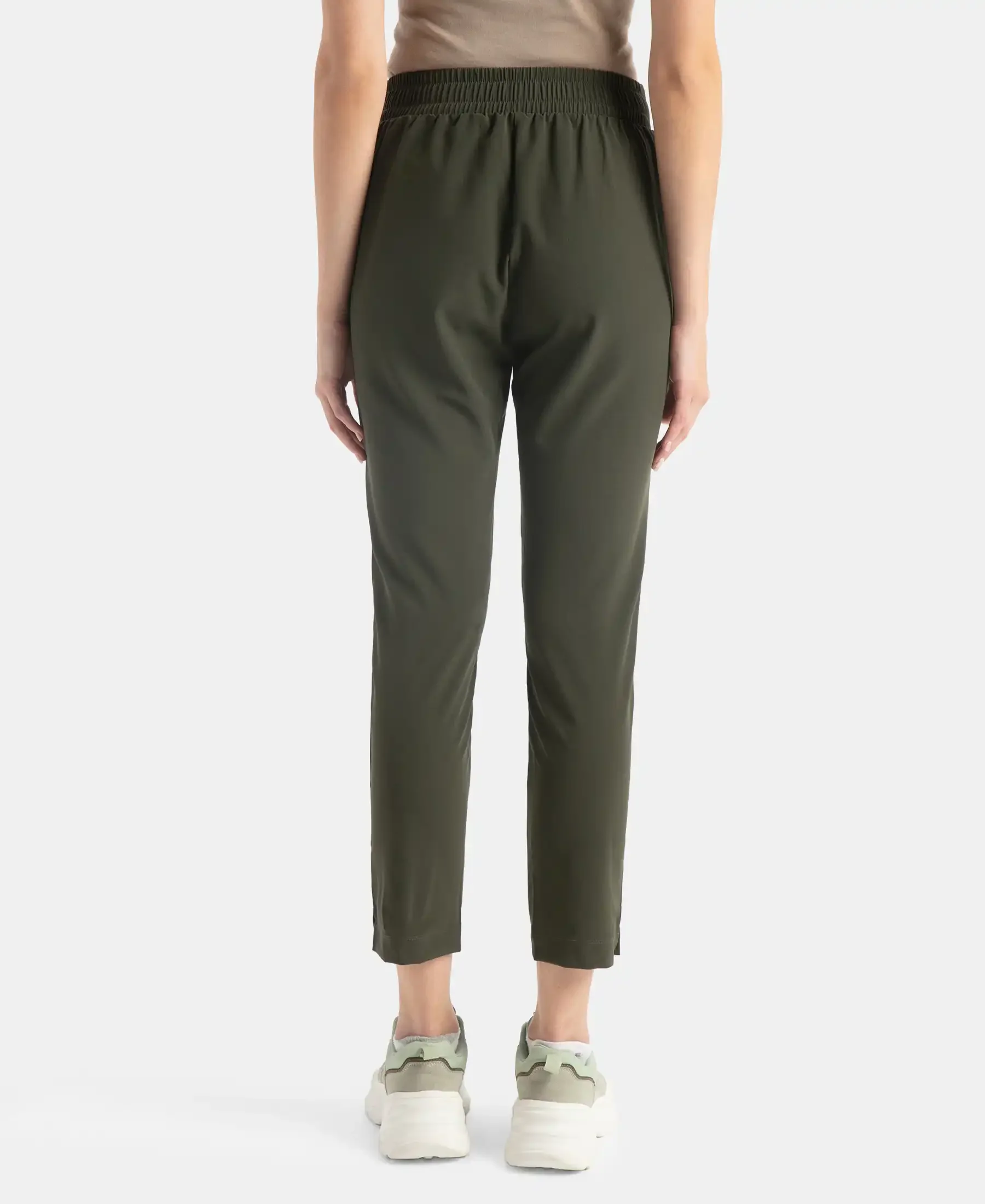 Environment Friendly Recycled Microfiber All Day Pants with StayFresh Treatment - Olive - Image 3