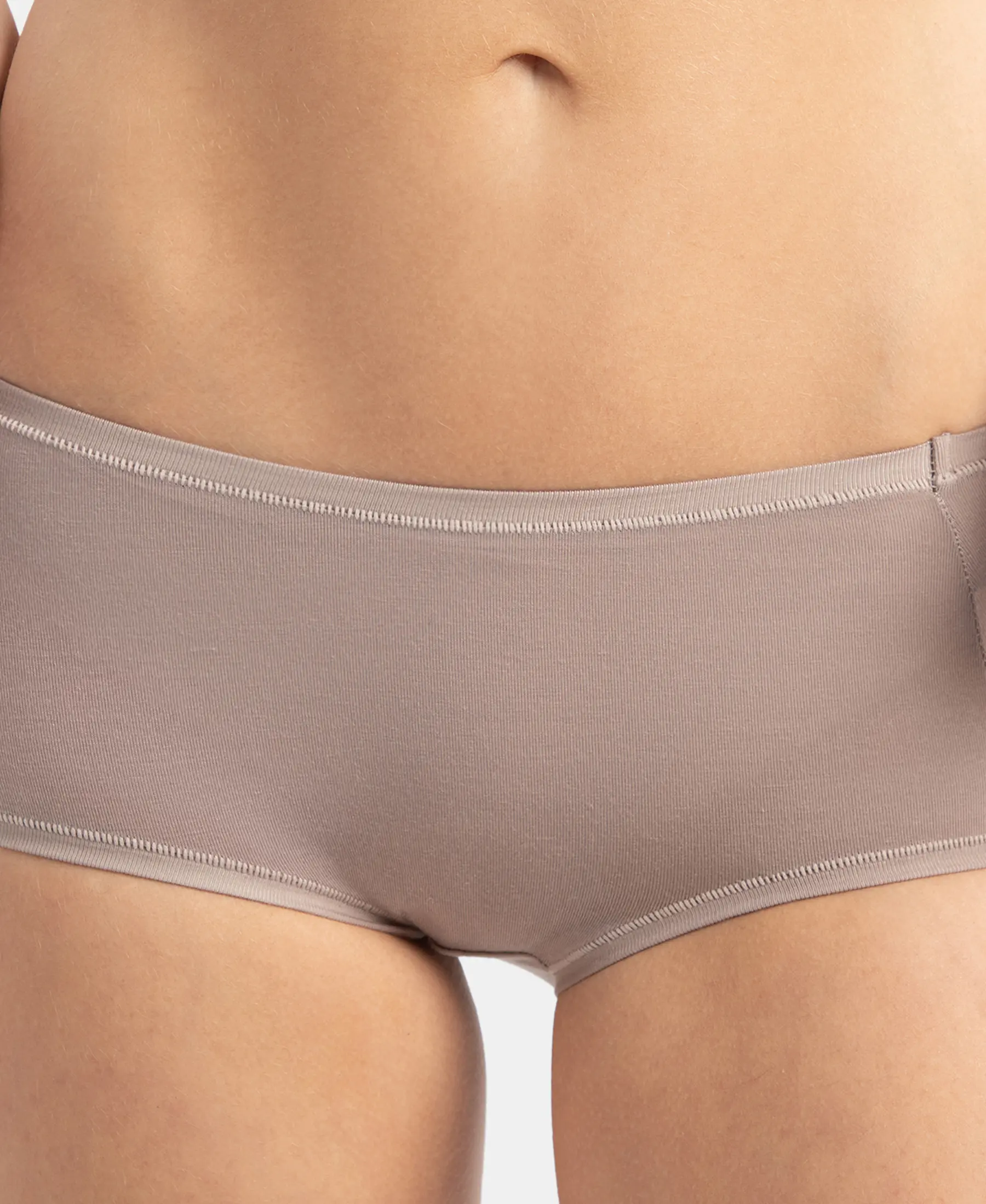 Full Coverage Tencel Lyocell Elastane Stretch Mid Waist Full Brief With Concealed Waistband and StayFresh Treatment - Mushroom - Image 7