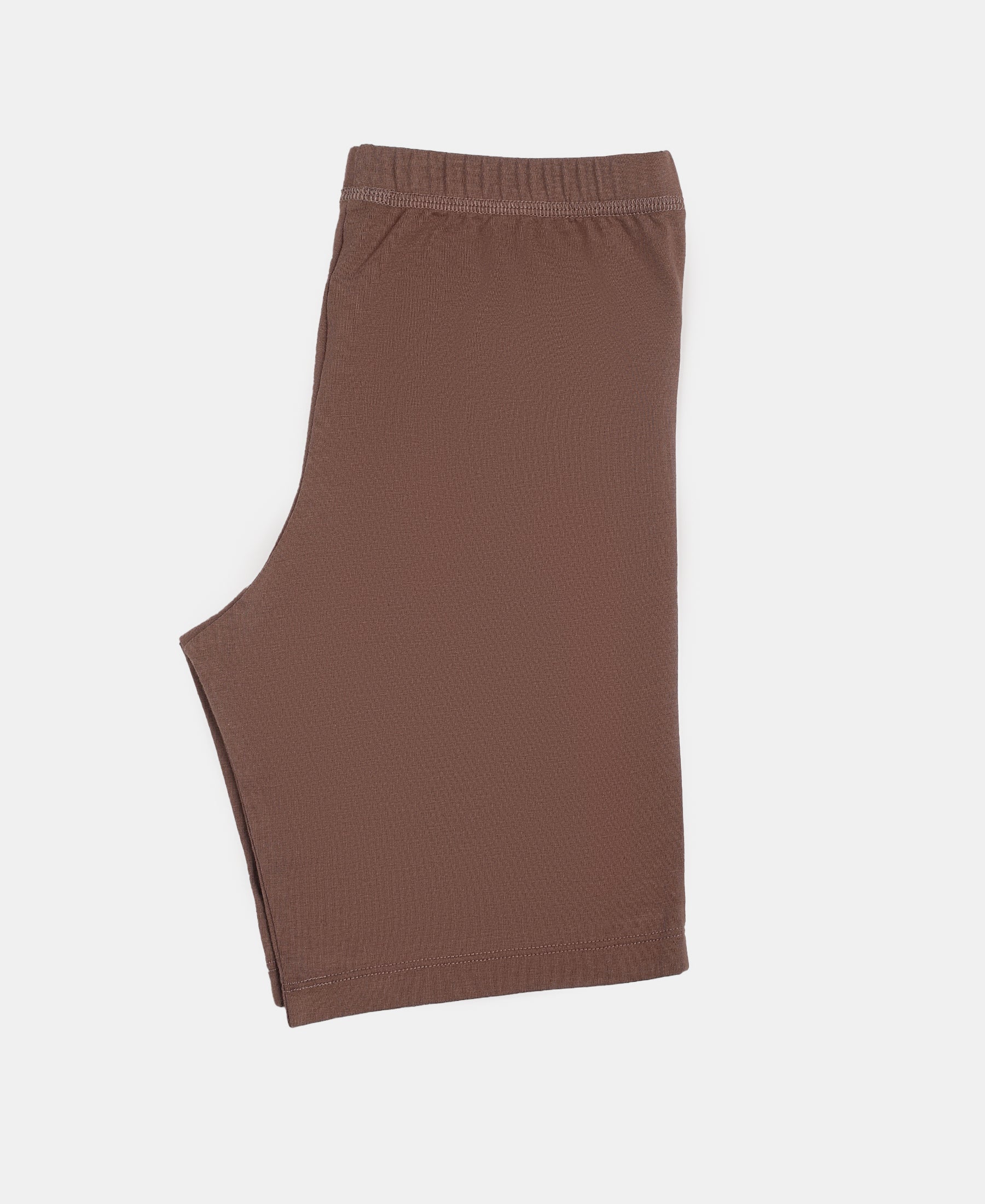 Girl's Super Combed Cotton Elastane Stretch Shorties with Ultrasoft Waistband - Deep Taupe (Pack of 2) - Image 7