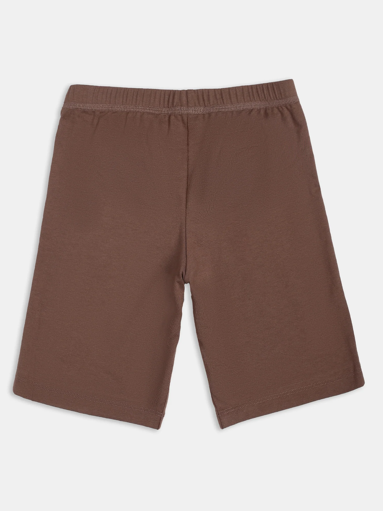Girl's Super Combed Cotton Elastane Stretch Shorties with Ultrasoft Waistband - Deep Taupe - Image 2