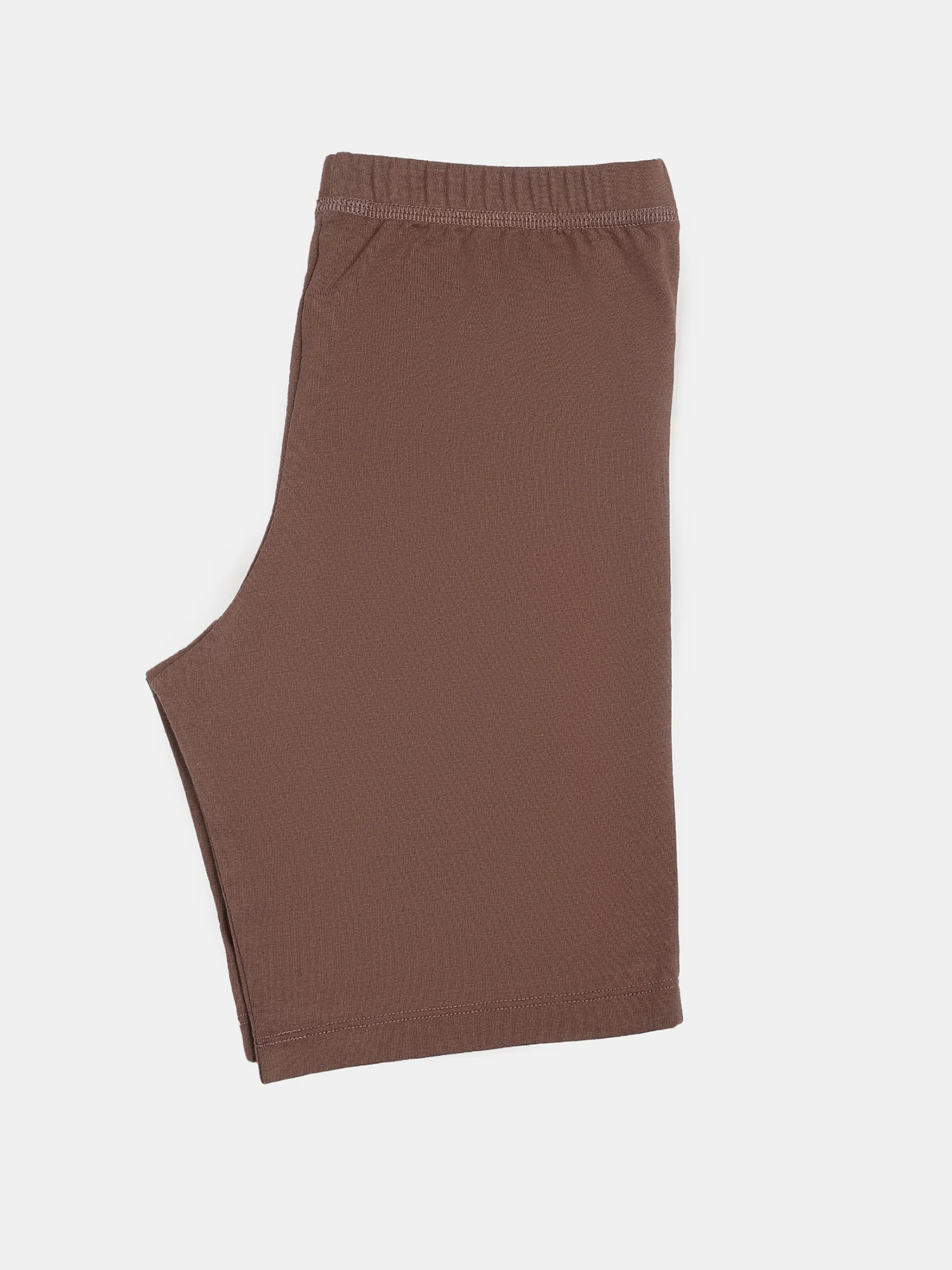 Girl's Super Combed Cotton Elastane Stretch Shorties with Ultrasoft Waistband - Deep Taupe - Image 5