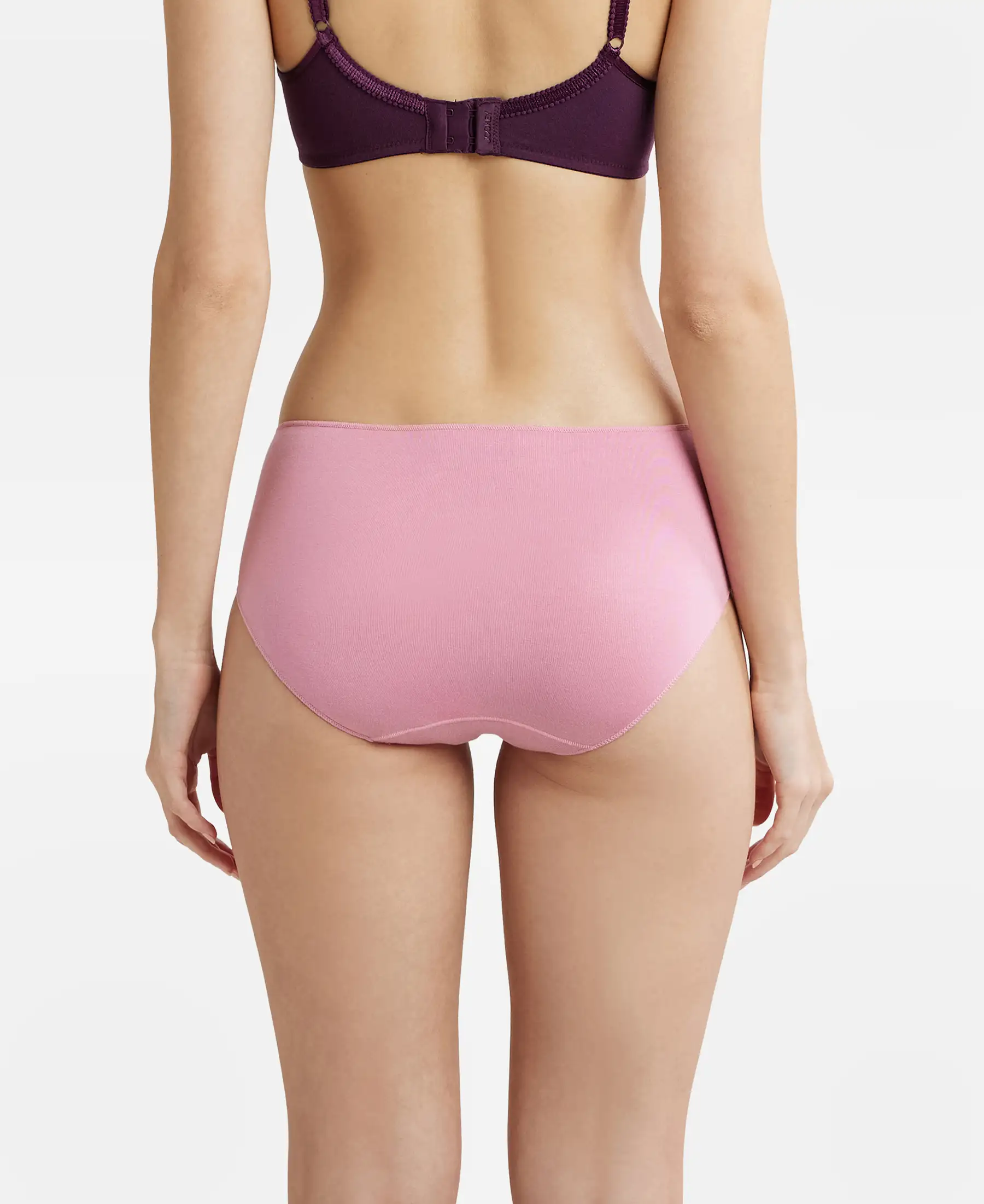 High Coverage Micro Modal Elastane Stretch Hipster With Ultrasoft Concealed Waistband - Cashmere Rose - Image 3