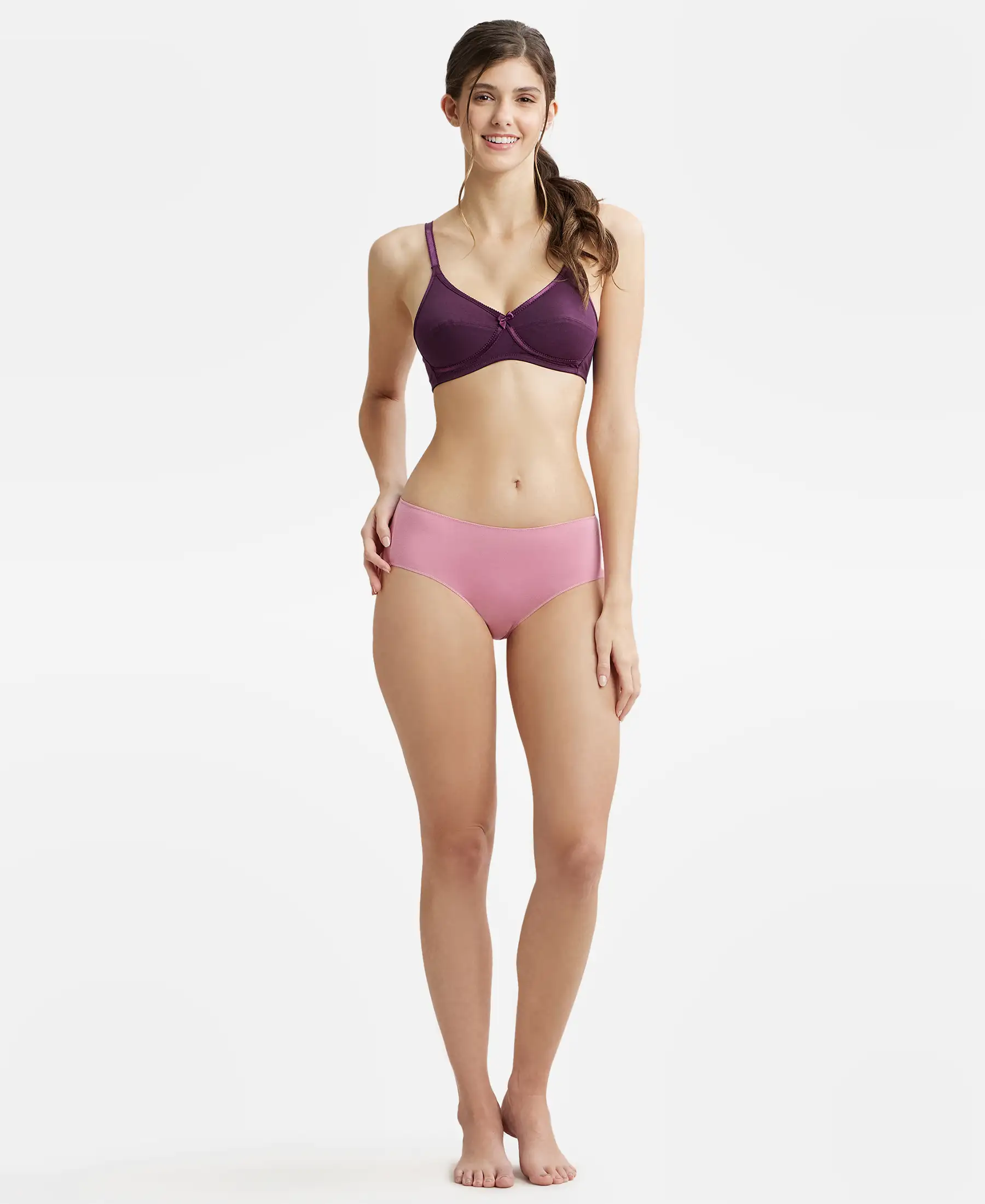 High Coverage Micro Modal Elastane Stretch Hipster With Ultrasoft Concealed Waistband - Cashmere Rose - Image 4