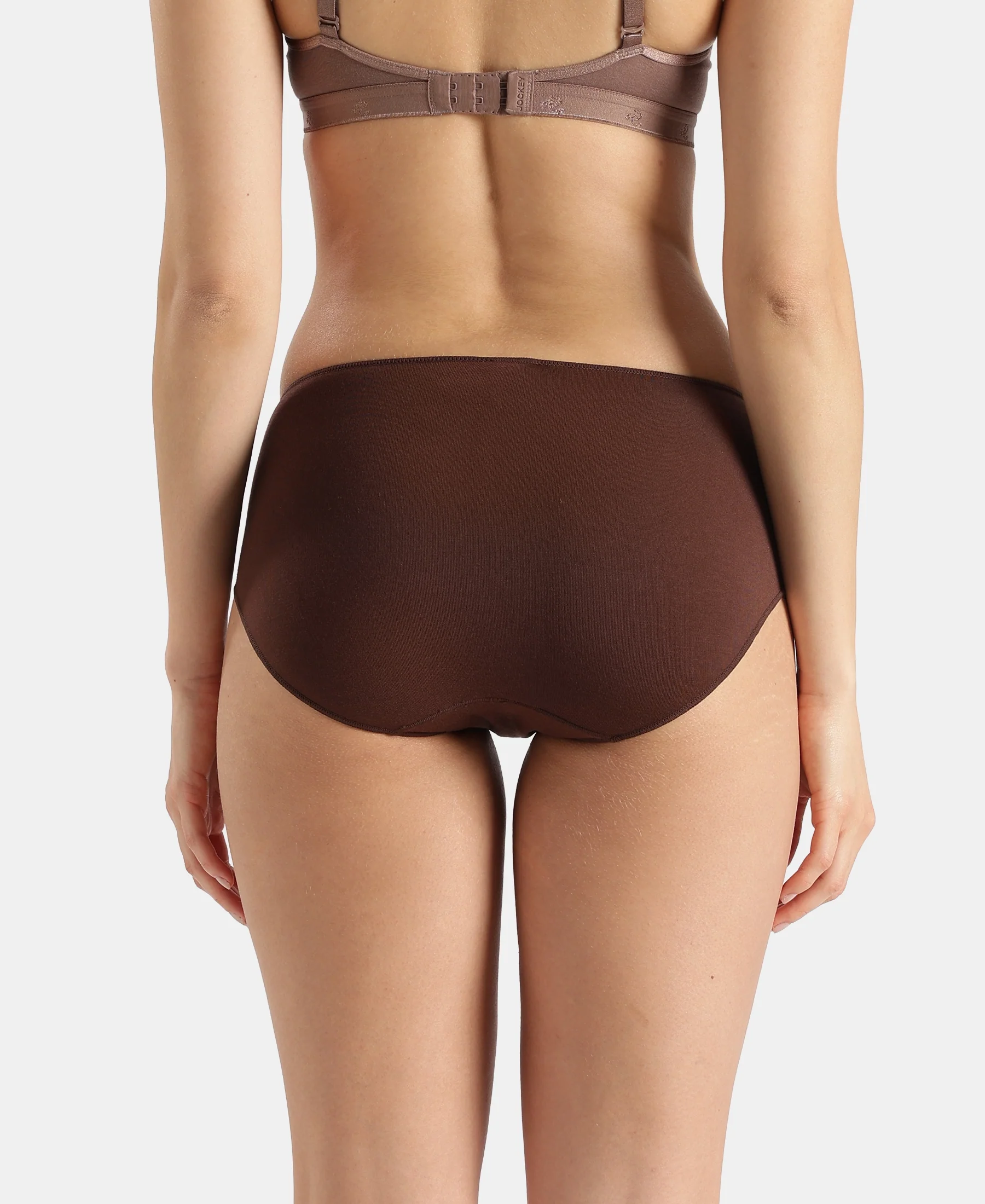 High Coverage Micro Modal Elastane Stretch Hipster With Ultrasoft Concealed Waistband - Chicory Coffee - Image 3
