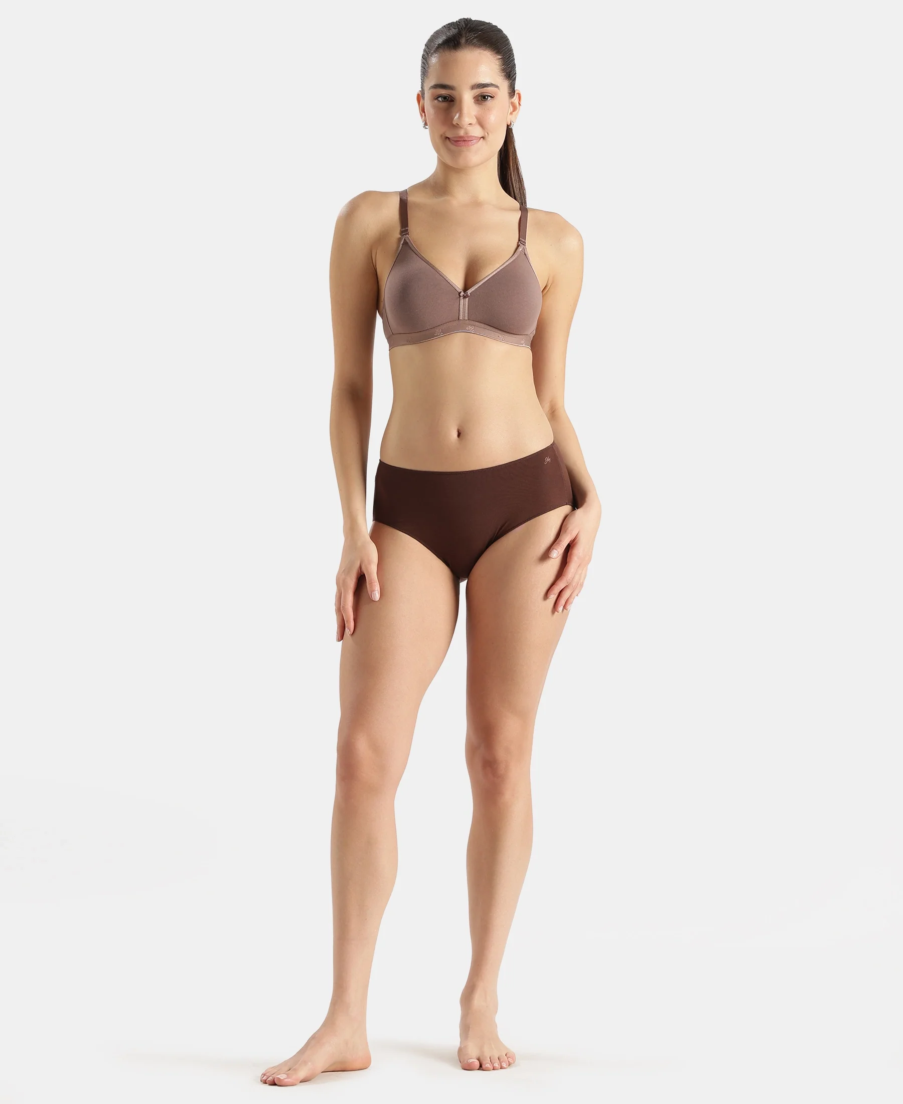 High Coverage Micro Modal Elastane Stretch Hipster With Ultrasoft Concealed Waistband - Chicory Coffee - Image 4