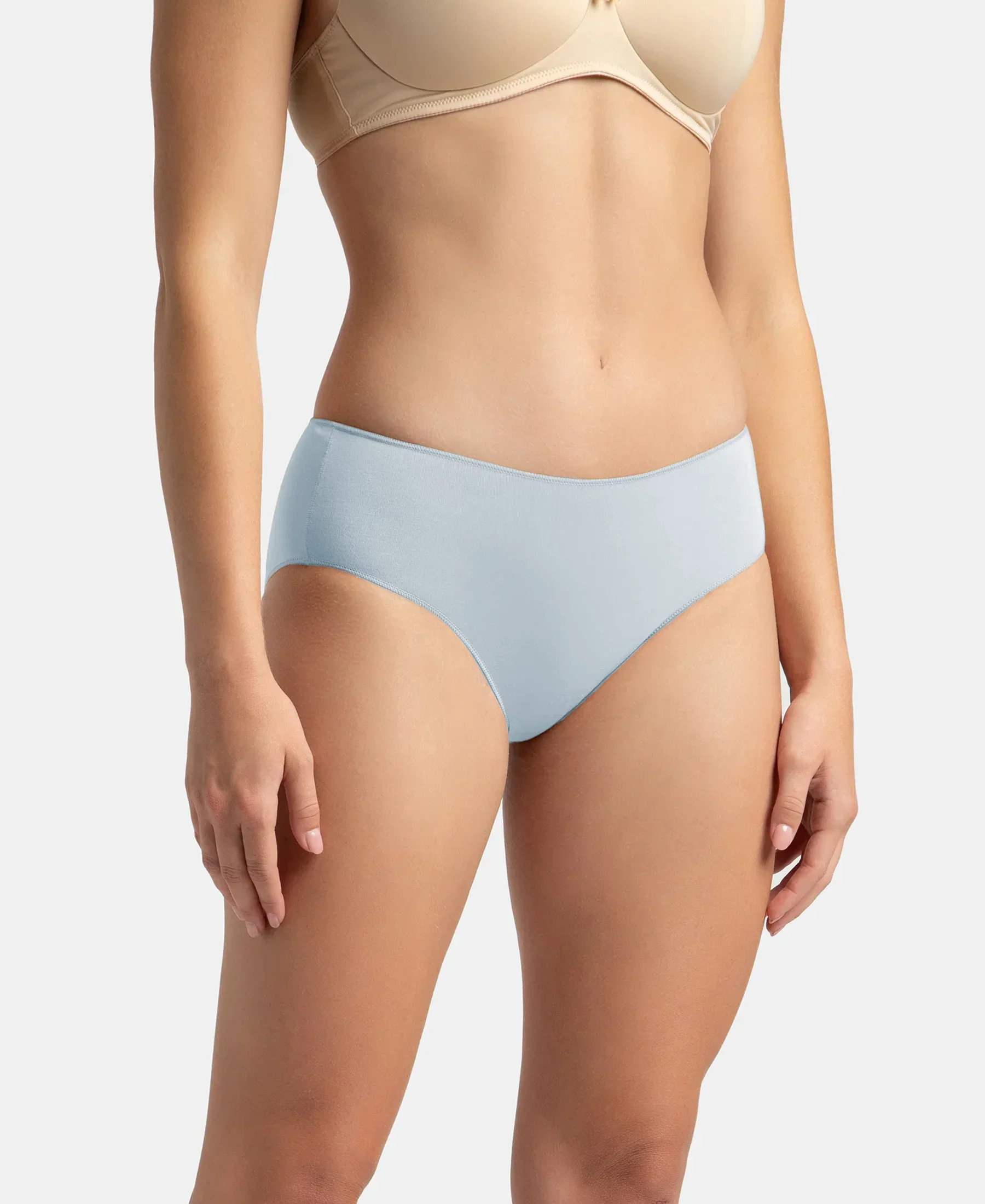 High Coverage Micro Modal Elastane Stretch Hipster With Ultrasoft Concealed Waistband - Kentucky Blue - Image 2