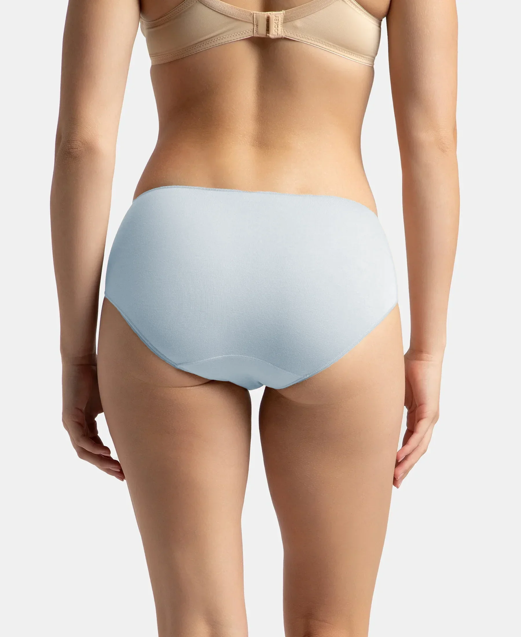High Coverage Micro Modal Elastane Stretch Hipster With Ultrasoft Concealed Waistband - Kentucky Blue - Image 3