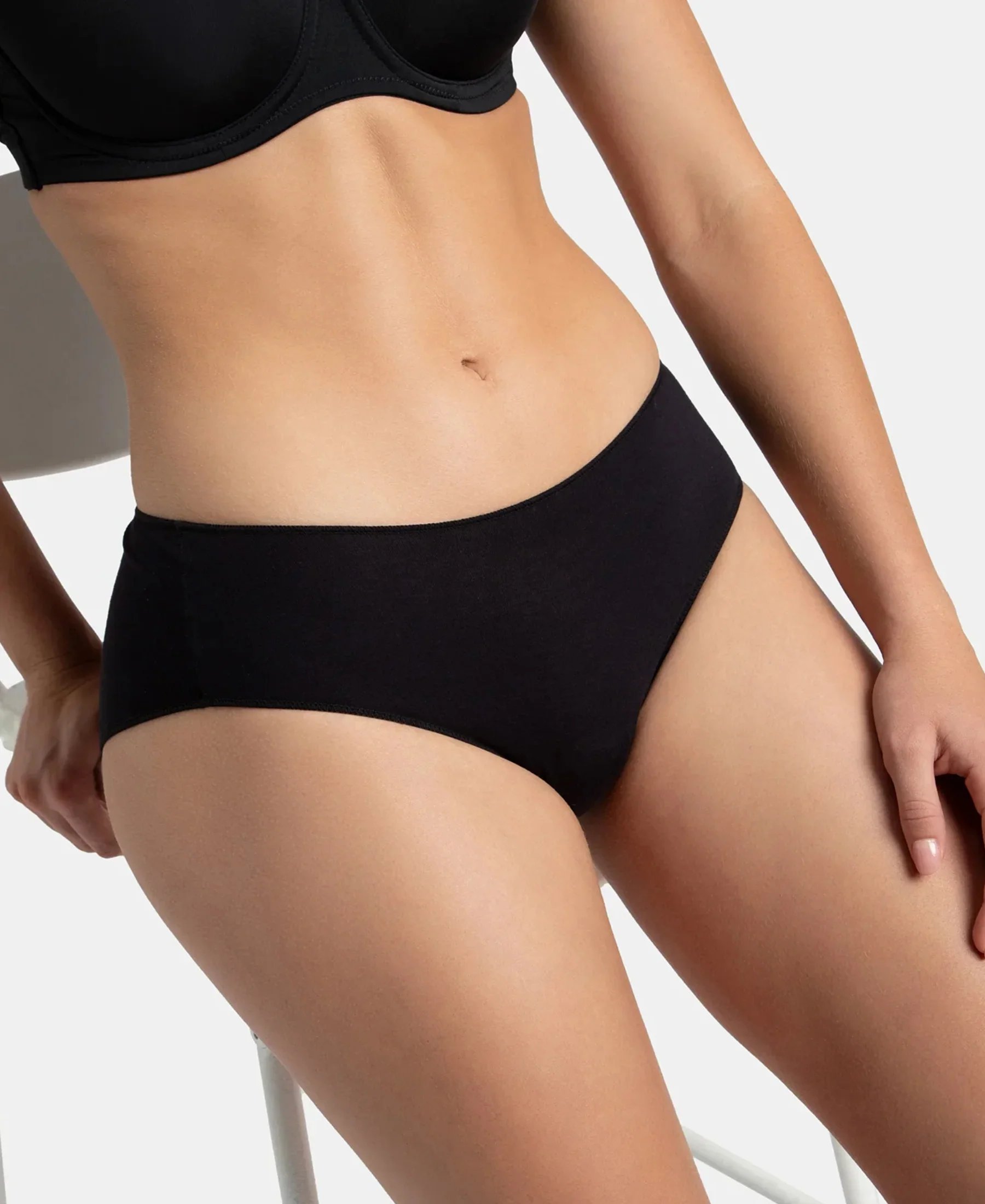 High Coverage Micro Modal Elastane Stretch Hipster With Ultrasoft Concealed Waistband - Kentucky Blue & Black (Pack of 2) - Image 12