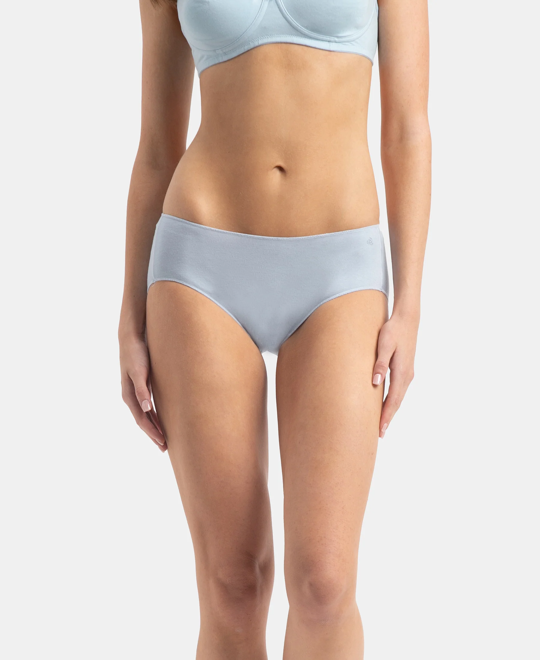 High Coverage Micro Modal Elastane Stretch Hipster With Ultrasoft Concealed Waistband - Kentucky Blue & Black (Pack of 2) - Image 2